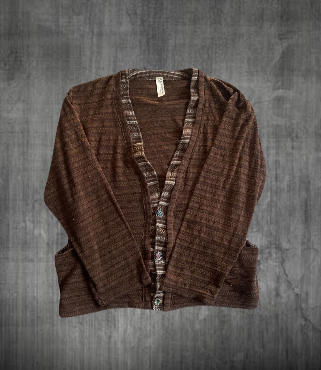 If Six Was Nine 2000s Japanese archive Layered Ethnic Oversized Cardigan Y2K Size US XL / EU 56 / 4 - 1 Thumbnail