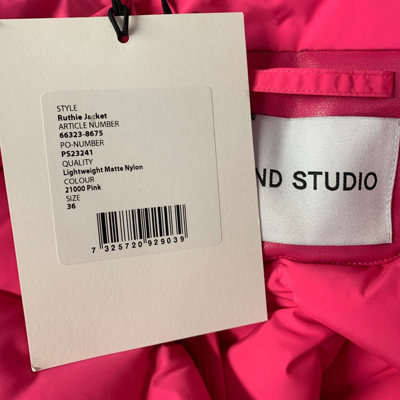 STAND STUDIO STAND STUDIO Size S Pink Polyester Quilted Cropped Jacket Size S / US 4 / IT 40 - 4 Thumbnail