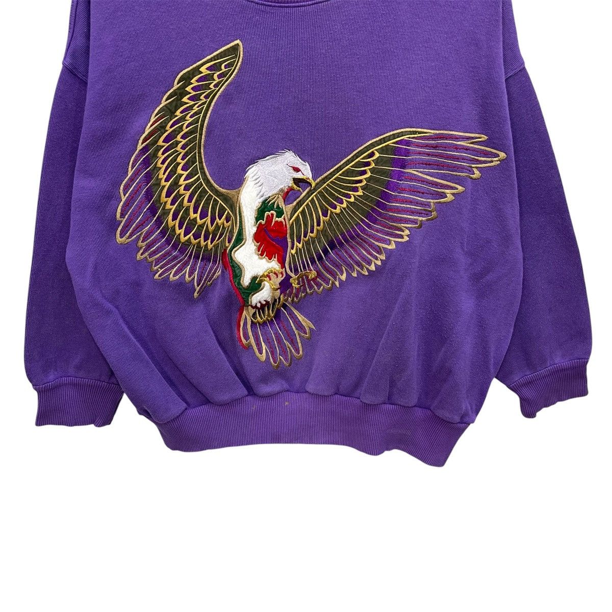 Vintage Vintage 90s tesoro eagle sweatshirt baggy logo embroidery Size M / US 6-8 / IT 42-44 - 3 Thumbnail