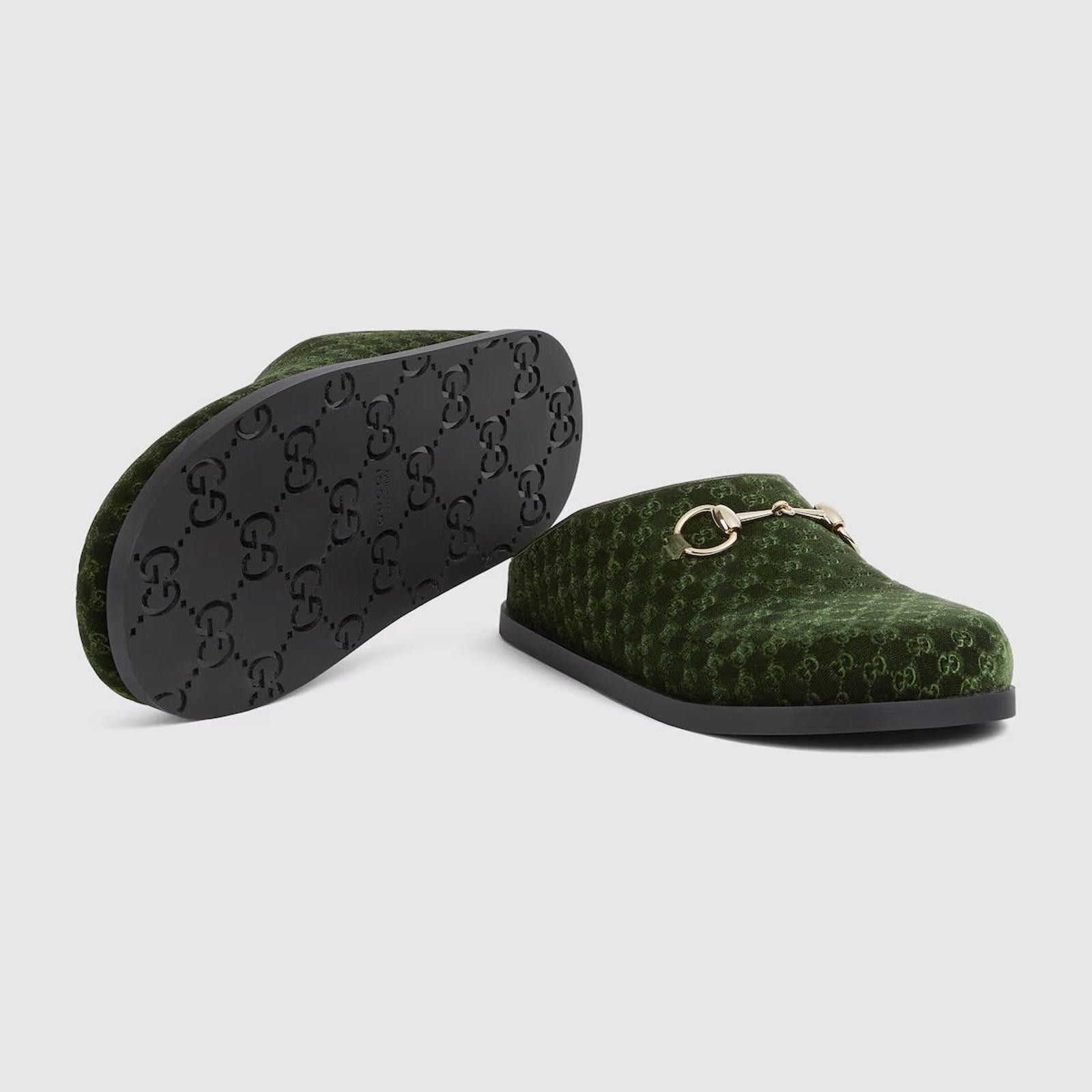 Gucci Gucci Horsebit GG Velvet Mules Size US 7.5 / IT 37.5 - 4 Thumbnail