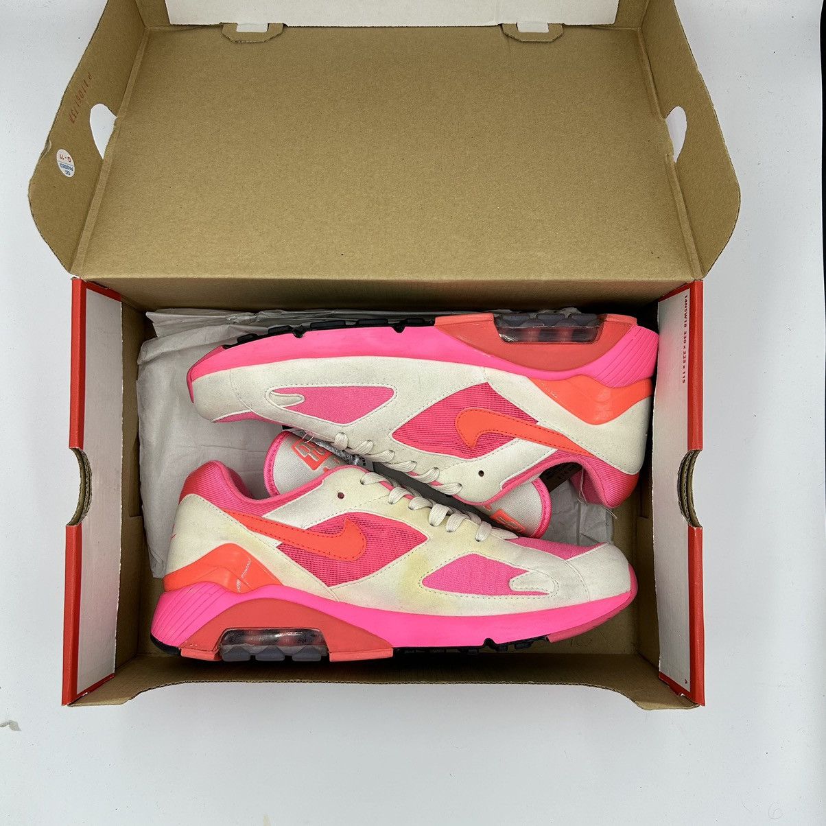 image of Cdg Cdg Cdg x Nike Size 9 - Nike X Cdg Air Max 180 Pink White Commes De Garçon Shoes, Men's