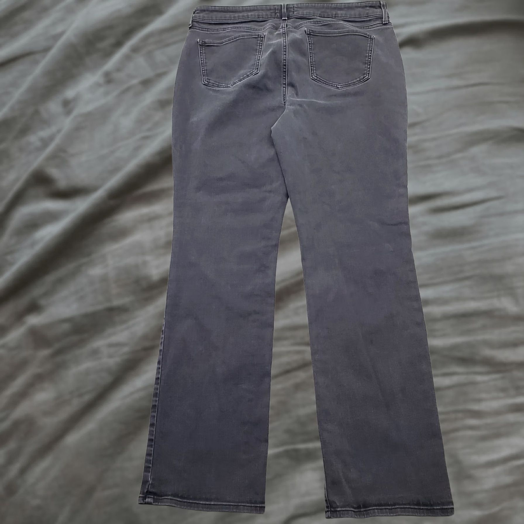 NYDJ NYDJ Womens 14 Black Denim Dark Wash 5-Pocket Straight Leg Jeans Streetwear Denim Jeans Size 36" / US 14 / IT 50 - 1 Thumbnail