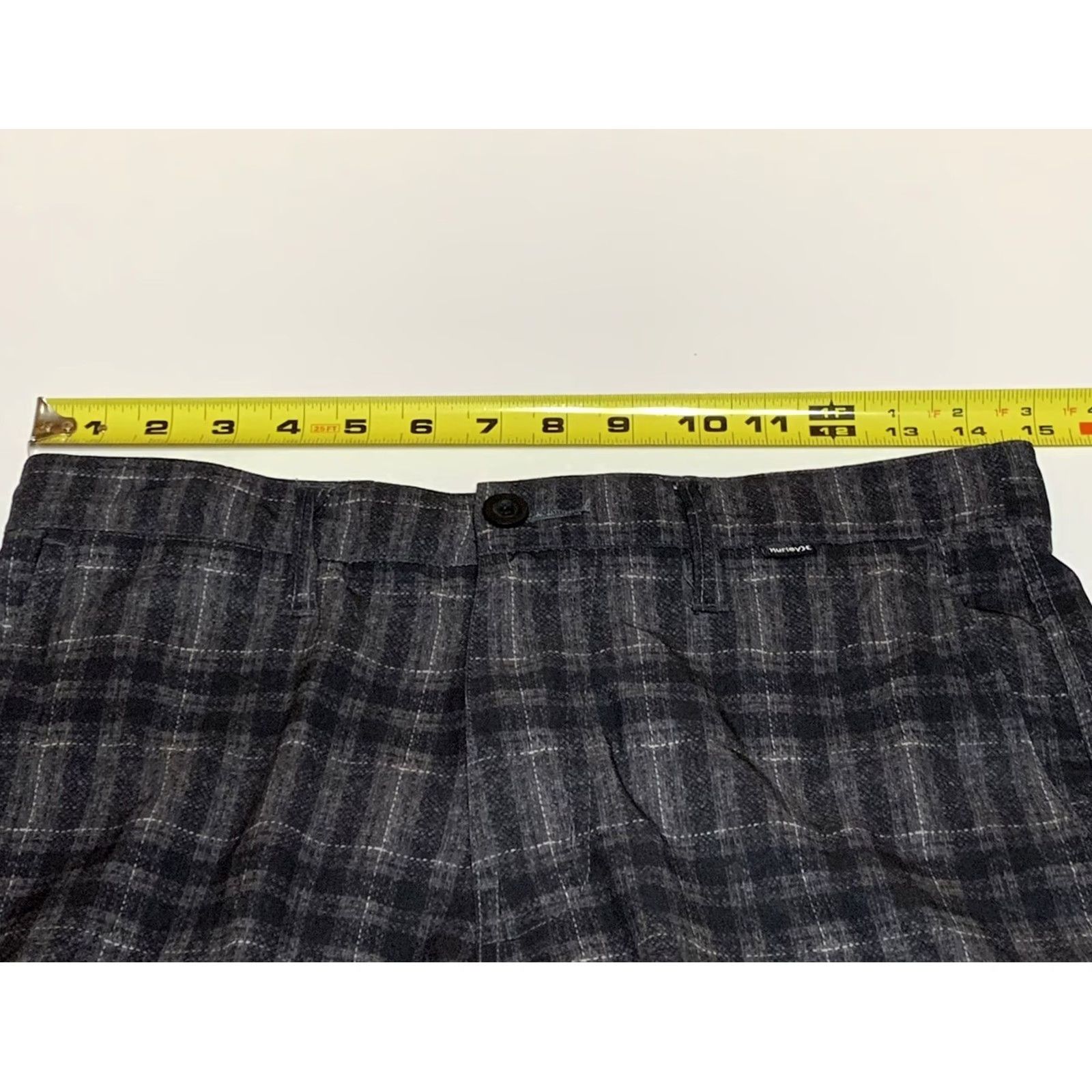 Hurley Hurley Phantom Board Shorts Hybrid Chino Men 29 Gray Plaid Inseam 11in Casual Regular Pockets Moisture Wicking Quick Dry Size US 29 - 3 Thumbnail