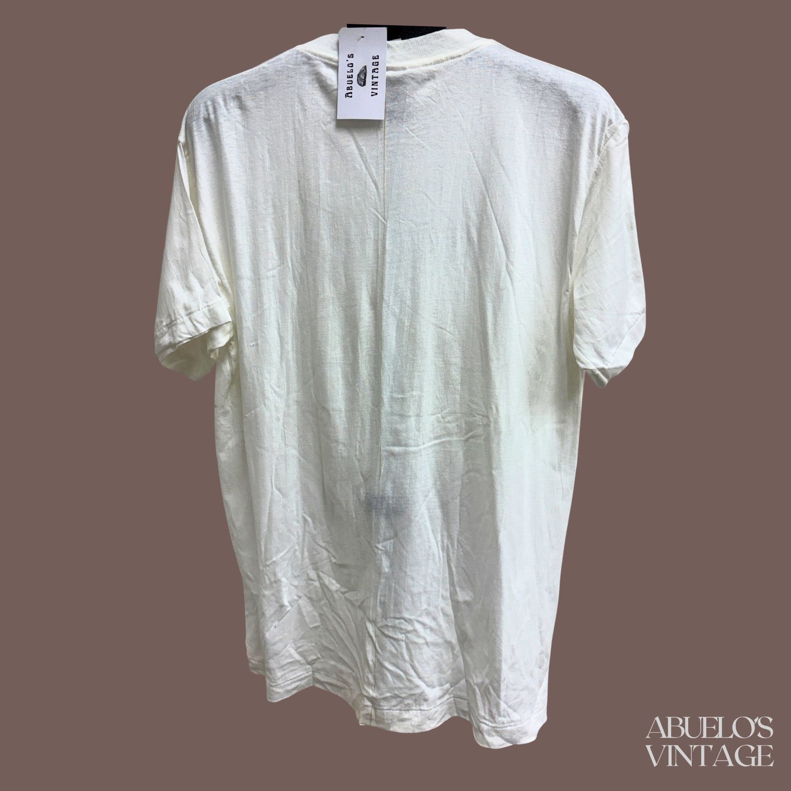 Vintage VTG Boxer Tee | White Dog Graphic | 90s Size US L / EU 52-54 / 3 - 4 Thumbnail