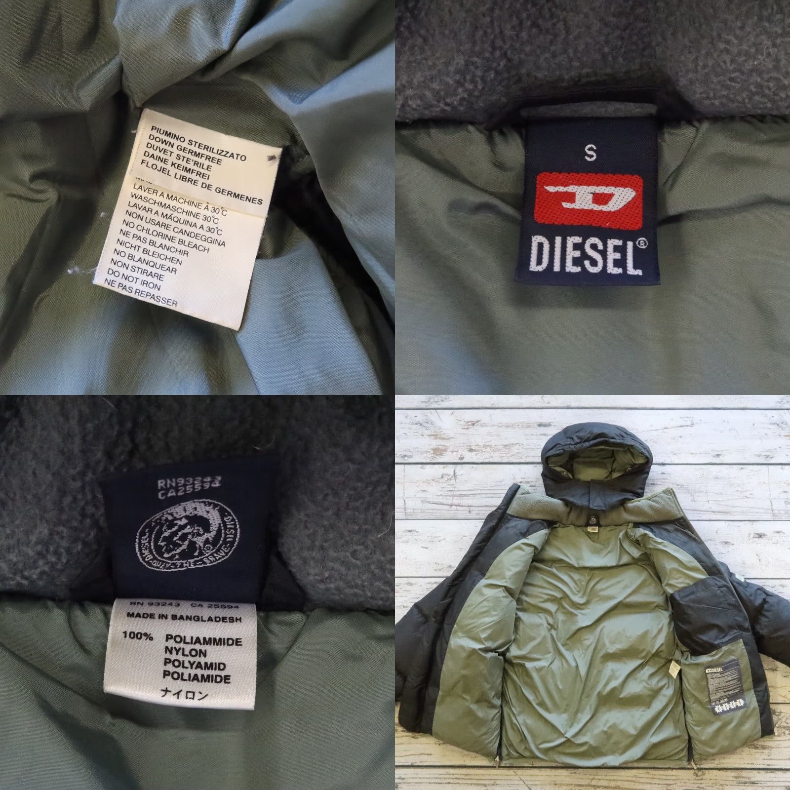 Diesel Vintage Diesel Down Puffer Nylon Jacket Mens X/S Black Jacket Size US S / EU 44-46 / 1 - 9 Thumbnail