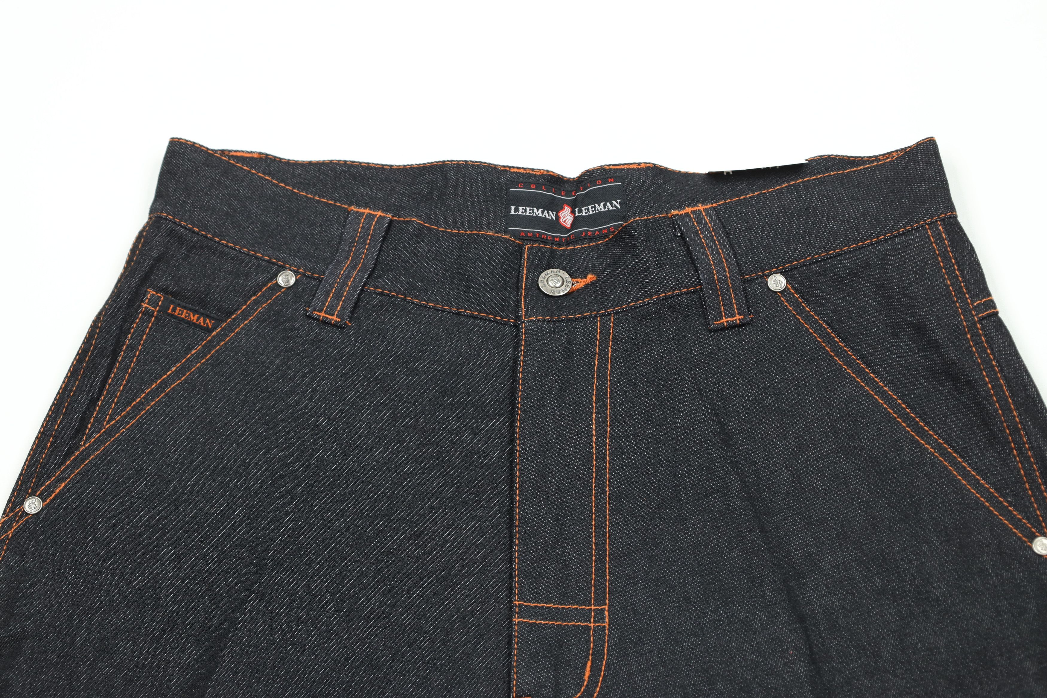 Vintage Deadstock Vintage 90s Streetwear Denim Jean Shorts Black Size US 32 / EU 48 - 2 Thumbnail