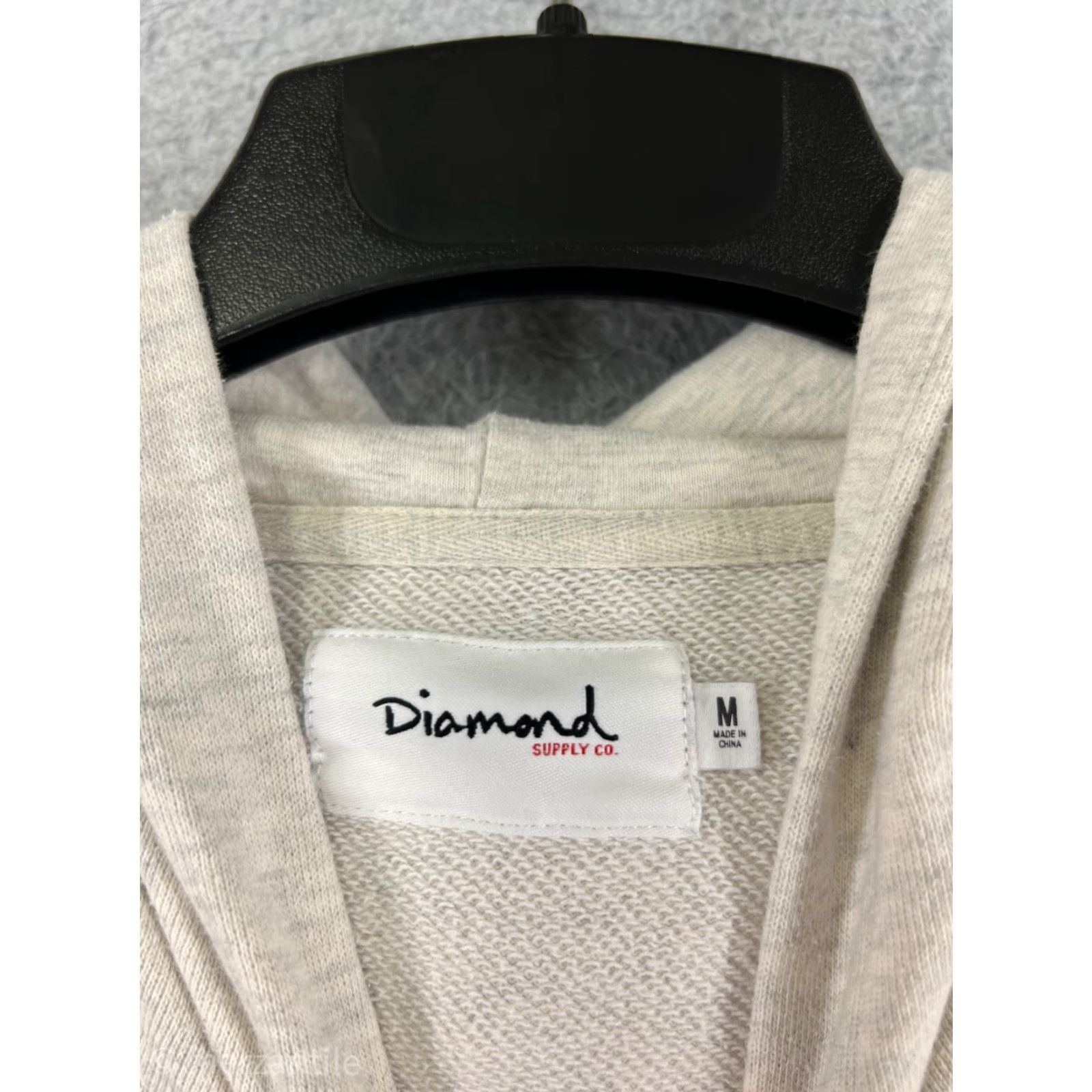 Diamond Supply Co. Diamond Supply Hoodie Mens M Beige Crew Neck Zip Hooded Pockets Cotton Blend Jersey Logo All Seasons Fall Spring Summer Winter Size US M / EU 48-50 / 2 - 3 Thumbnail