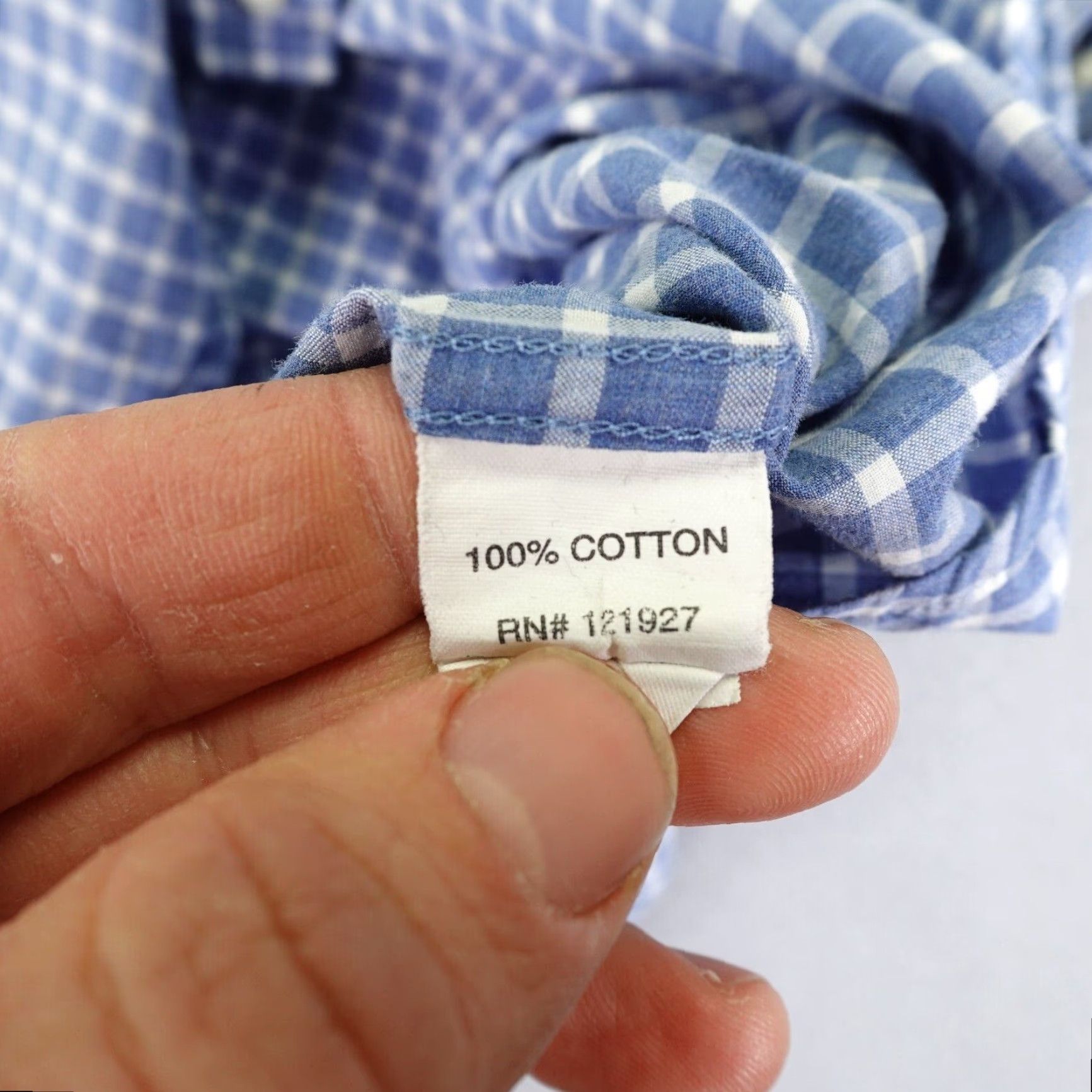 johnnie-O Johnnie O Shirt Mens XL Blue White Plaid Button Up Long Sleeve Surf Lightweight Size US XL / EU 56 / 4 - 5 Thumbnail