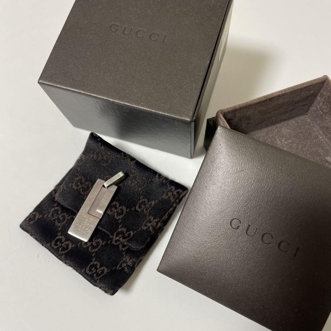 GUCCI Silver 925 Necklace Plate with Pouch