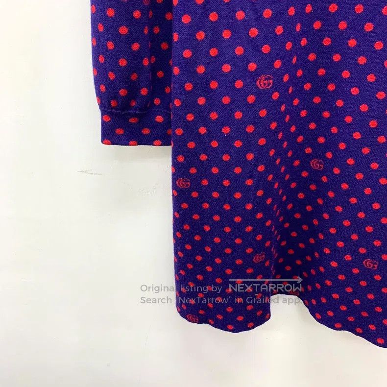 Gucci Gucci Colour-blocked poldot double G printed wool round-ne Size S / US 4 / IT 40 - 4 Thumbnail
