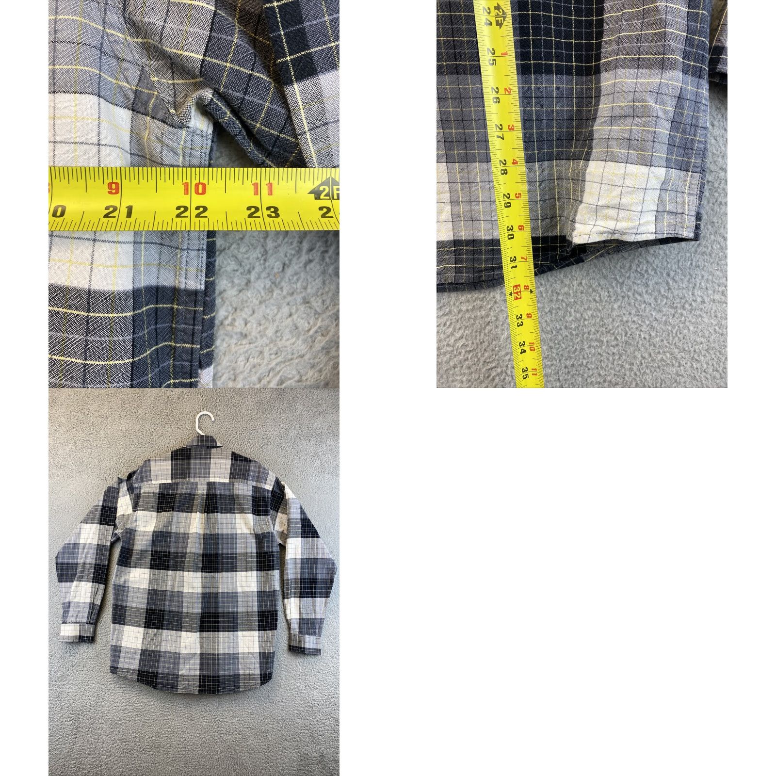 Vintage Cinch Western Gray Plaid Western Oxford Dress Shirt Cowboy Medium/ 74-59 Mens Shirt Button-Up Classic 100% Cotton Long Sleeve Size 40R - 8 Thumbnail