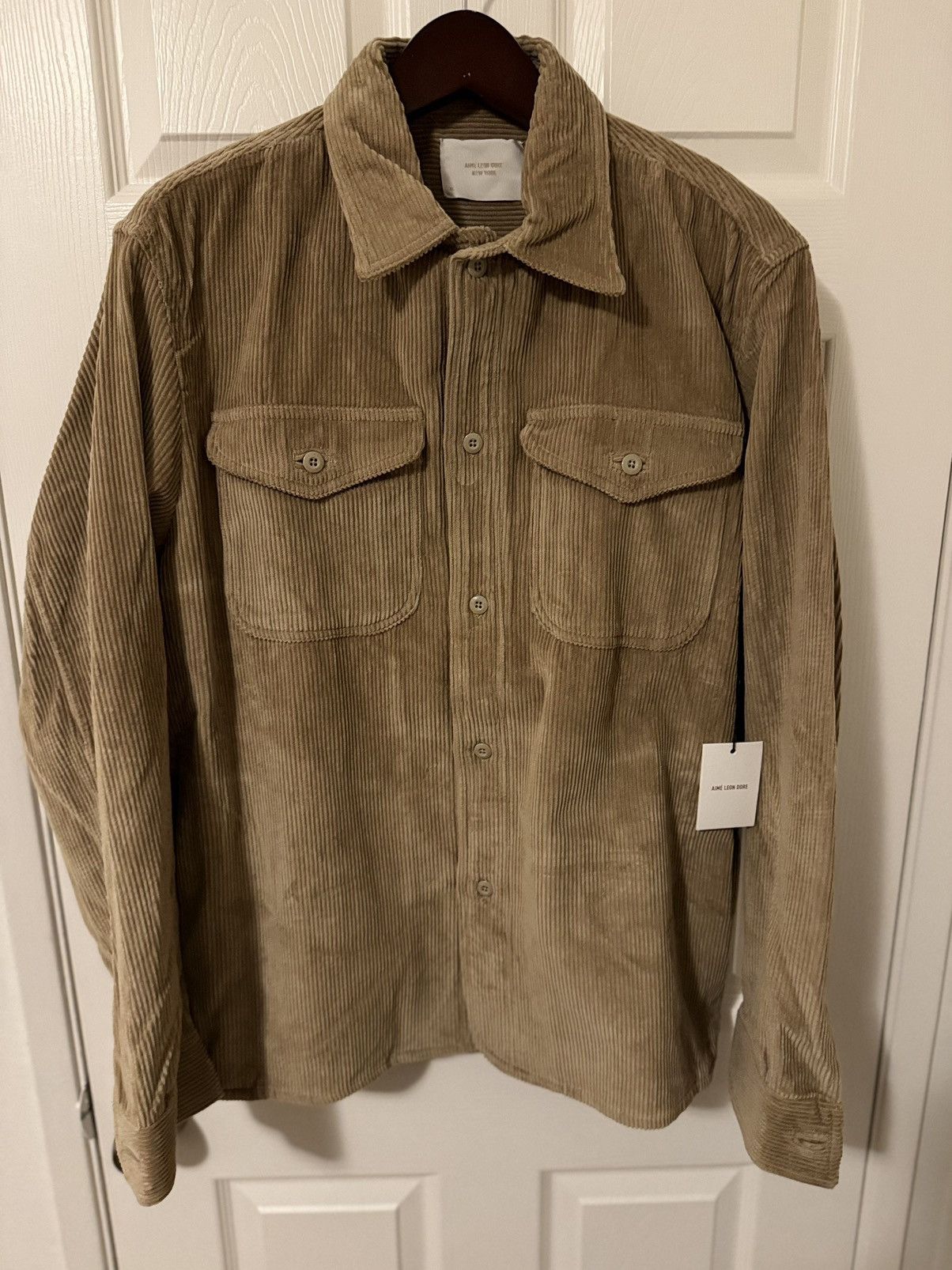 image of Aime Leon Dore Corduroy Shirt Jacket F/w’20 Collection in Brown, Men's (Size XL)