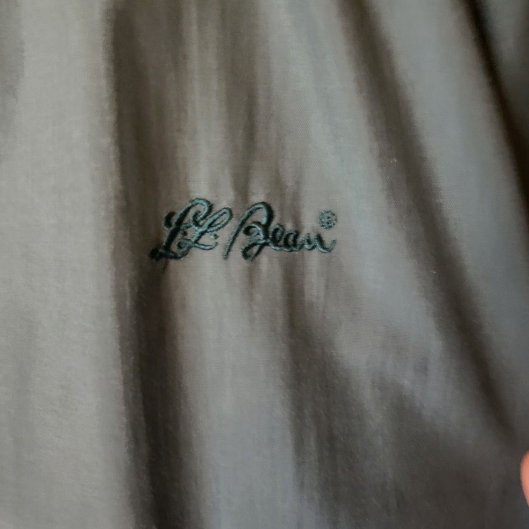 Vintage LL Bean Women's XL REG. Windbreaker Raincoat Green NO LINER Hide In Collar Hood Size XL / US 12-14 / IT 48-50 - 5 Thumbnail
