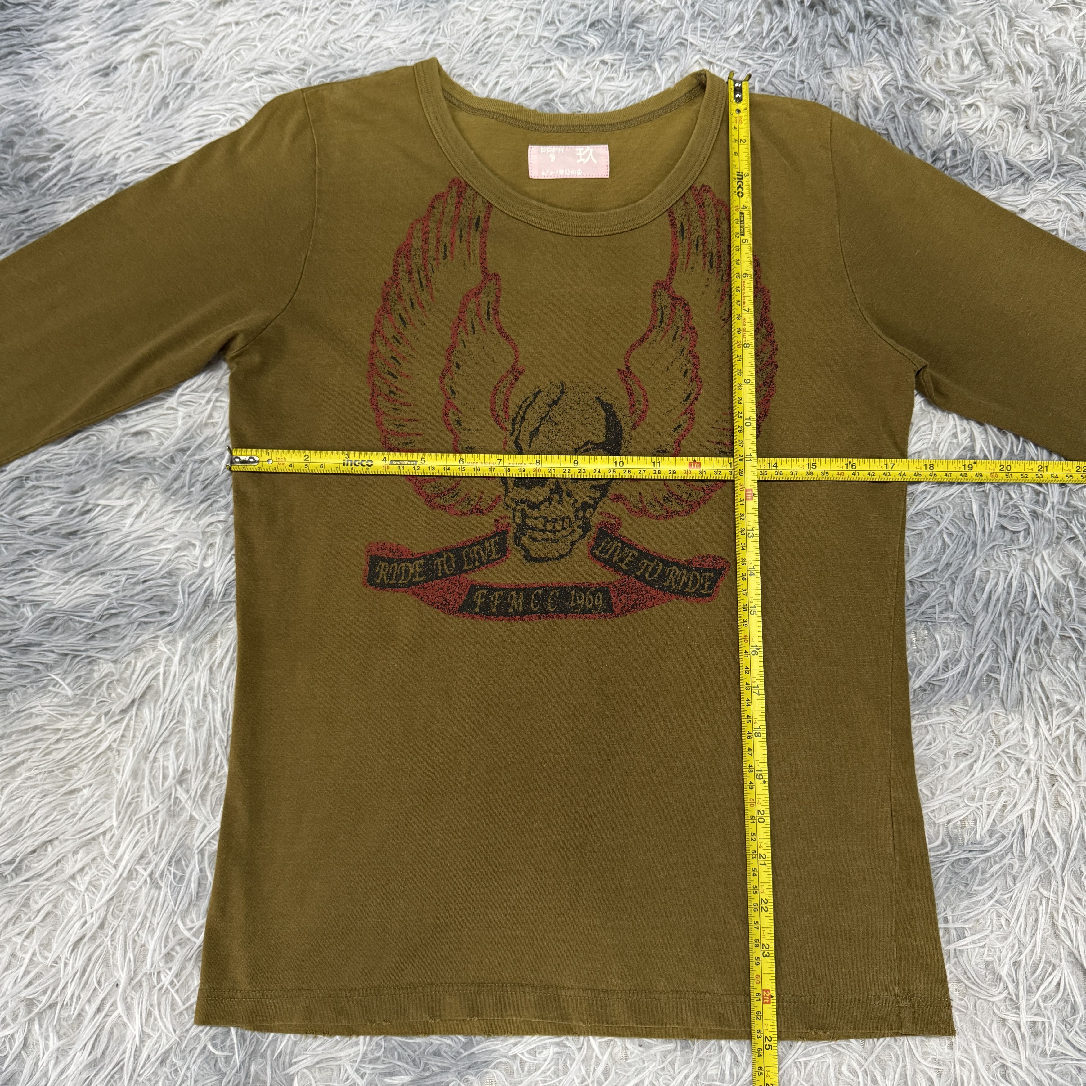 PPFM Rare Vintage Japanese Brand PPFM Skull Bones Sunfaded Tshirt Size US S / EU 44-46 / 1 - 5 Thumbnail