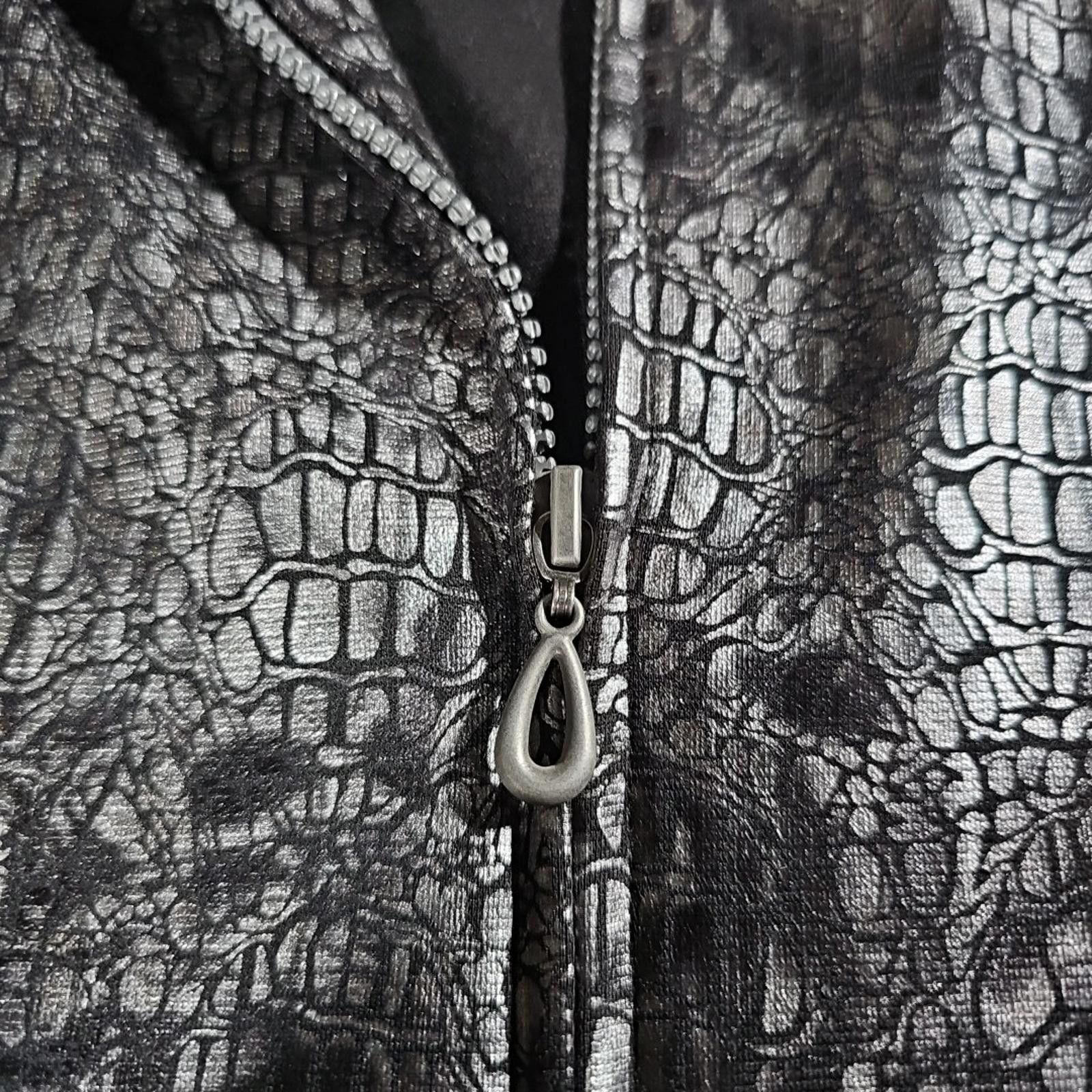 Other Alfred Dunner Women's Jacket 18W Metallic Snakeskin Pattern Size XXL / US 16-18 / IT 52-54 - 3 Thumbnail