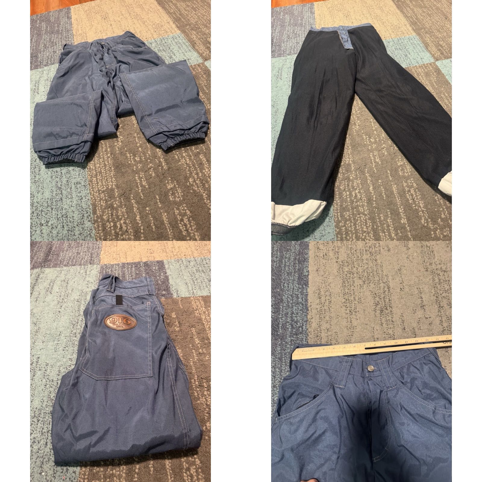 Vintage VINTAGE 916 Brand Rave Pants Baggy Cargo Jeans Style Men Regular In USA Size M Blue 5-Pocket Inseam 29 in Size US 31 - 11 Thumbnail