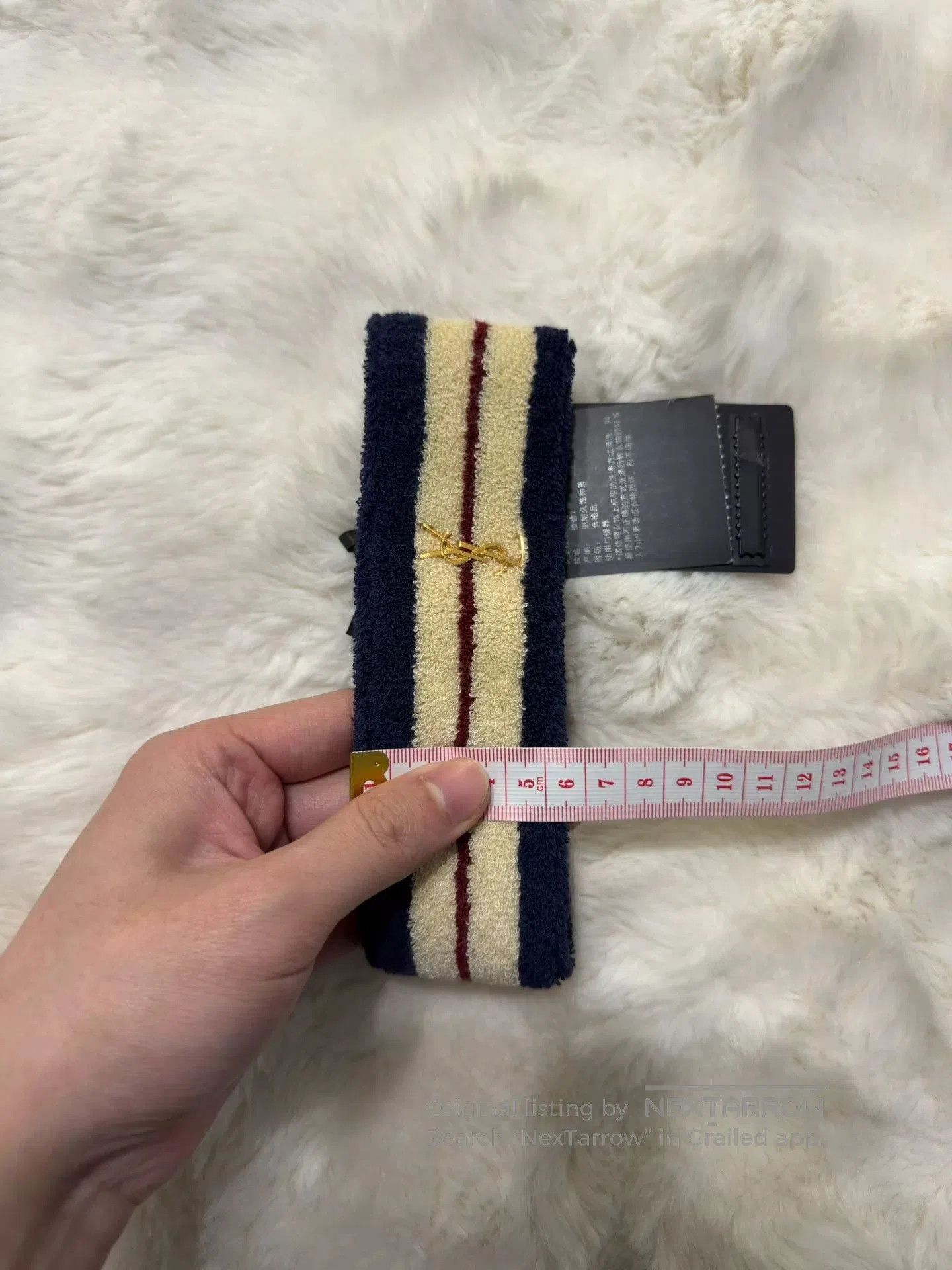 Saint Laurent Paris Saint Laurent Gold Logo Headband. Size ONE SIZE - 7 Thumbnail