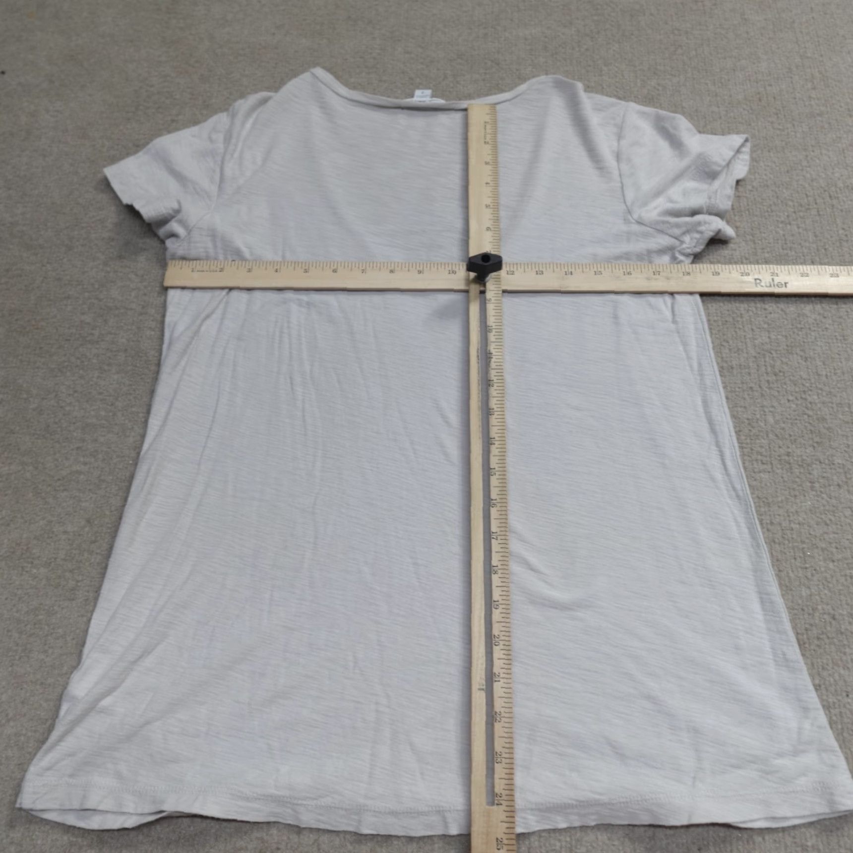 James Perse James Perse Womens Shirt Large Gray Boat Neck Slubbed Cotton Modal T-Shirt, Casual, Short Sleeve, Pullover, Regular, Gray, Women, L Size L / US 10 / IT 46 - 4 Thumbnail