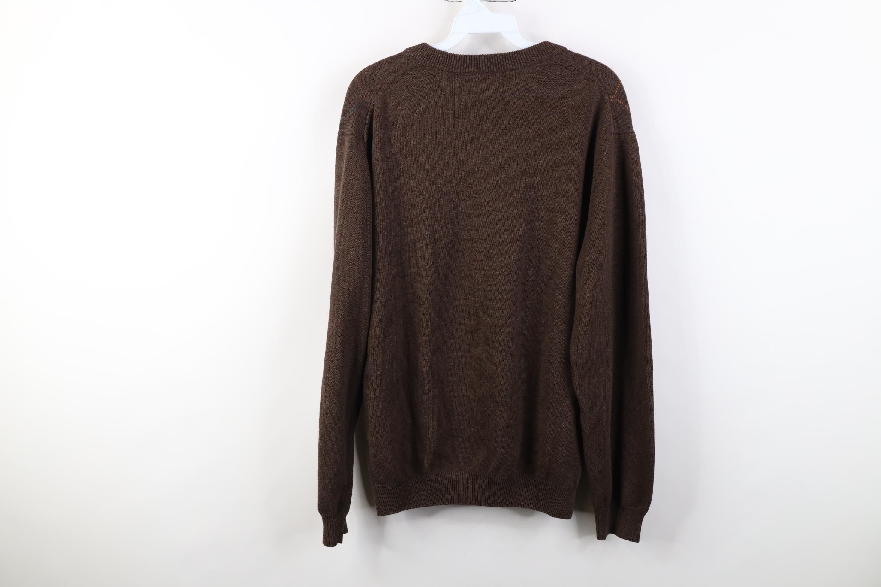 Vintage Vintage 90s Streetwear Diamond Knit Golf V-Neck Sweater Size US M / EU 48-50 / 2 - 8 Thumbnail