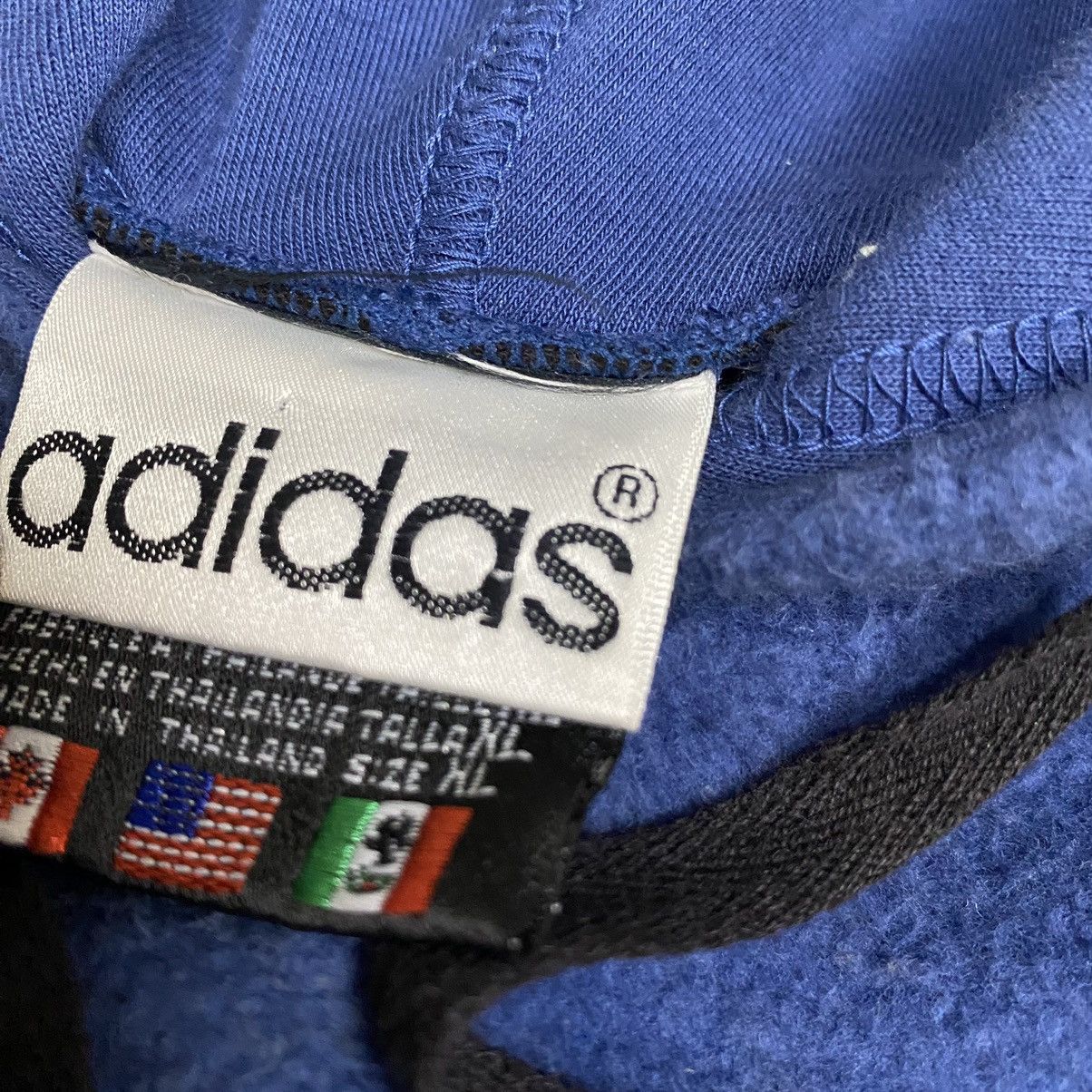 Adidas × Vintage Vintage 90s adidas fleece hoodie big logo Size US M / EU 48-50 / 2 - 9 Thumbnail