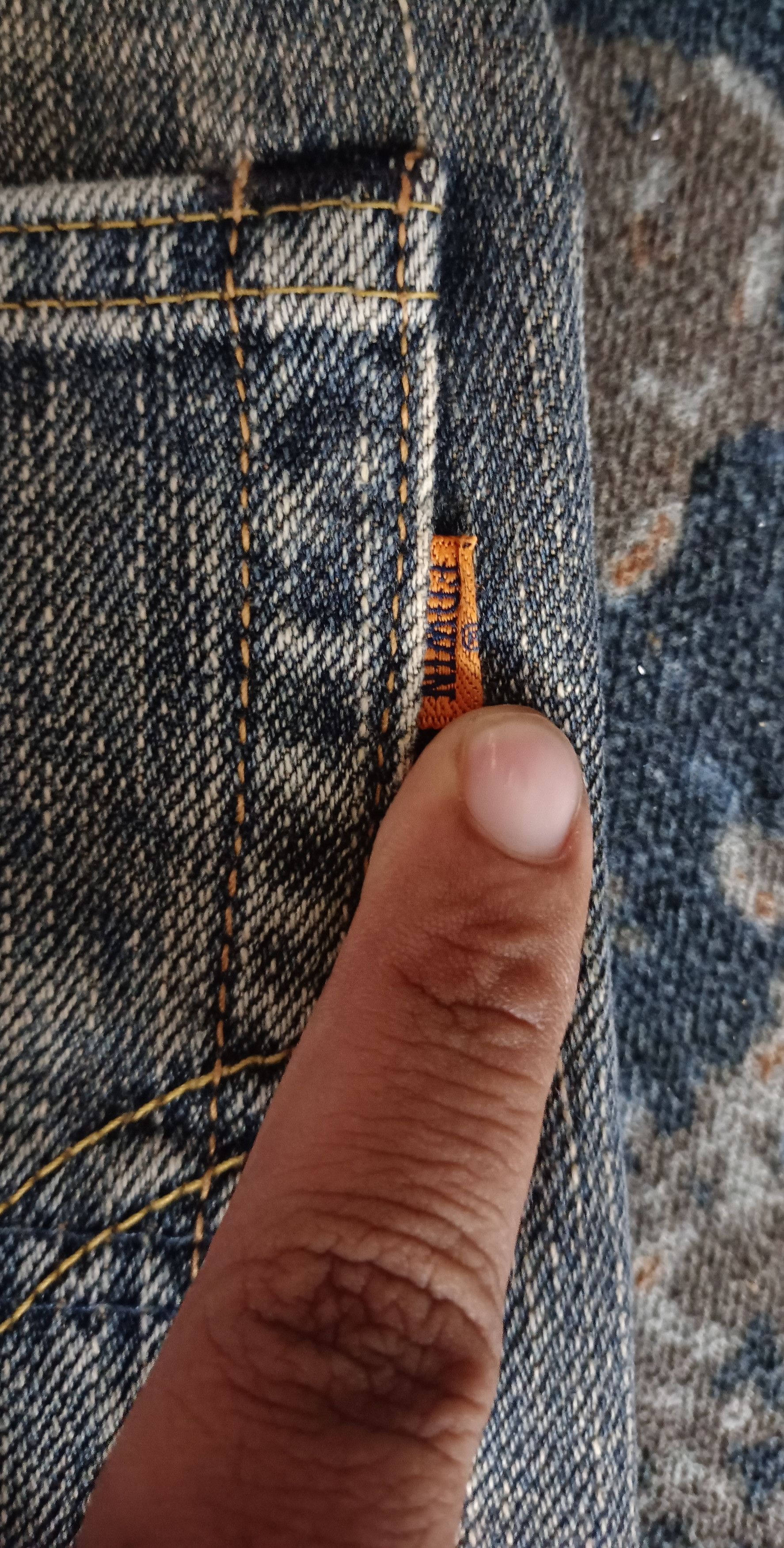 Edwin × If Six Was Nine × Japanese Brand Vintage💥Edwin 505 zx Orange Tag Selvedge Distresssed Size US 34 / EU 50 - 13 Thumbnail