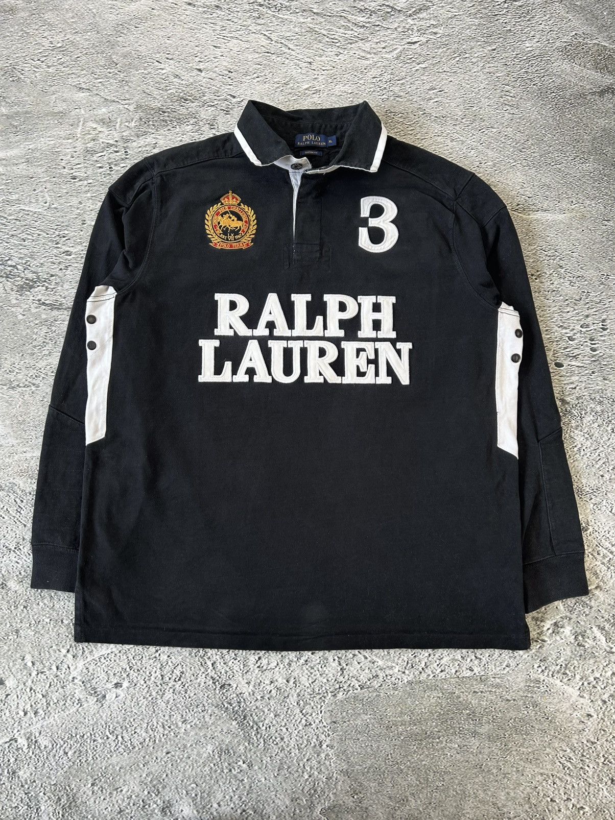 Ralph Lauren Chief Keef Polo Ralph Lauren longsleeve big logo black white Size US XXL / EU 58 / 5 - 1 Thumbnail