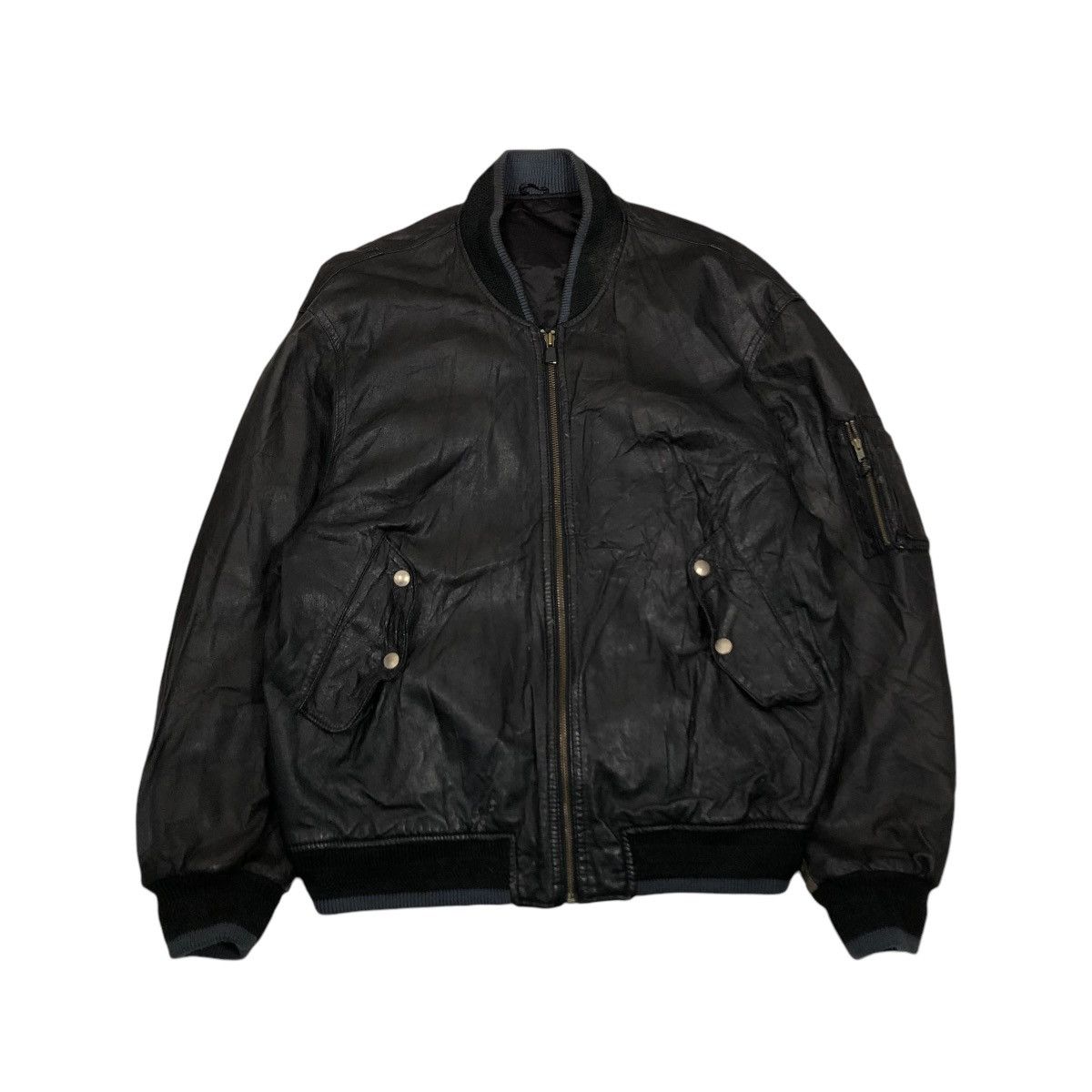 Japanese Brand VINTAGE BIKER LEATHER JACKET BALL INTERNATIONAL ISSEYMIYAKE Size US M / EU 48-50 / 2 - 2 Thumbnail