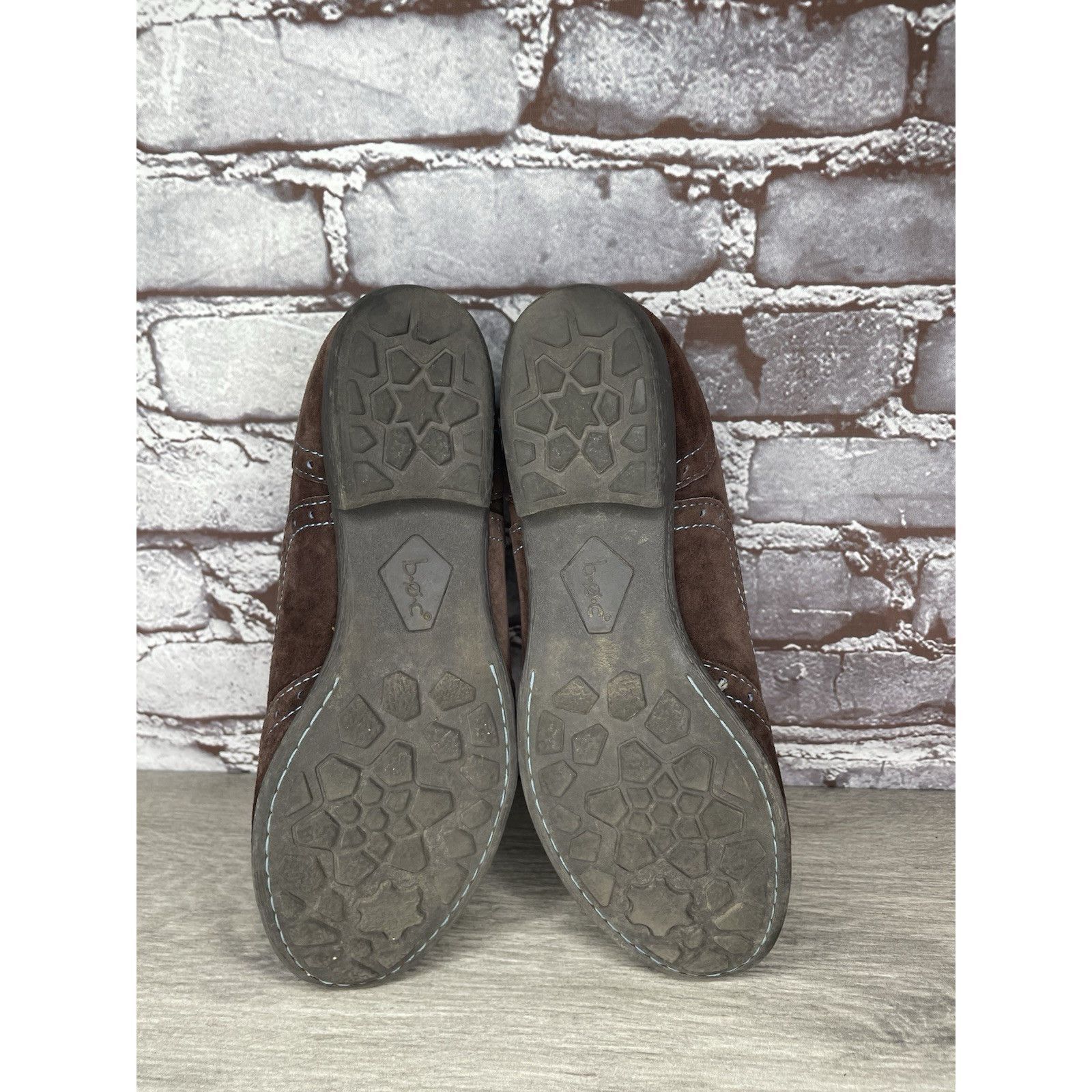 Born Born BOC Suzette Wingtips Shoes Brown Suede Blue Stitching O Size US 8.5 / IT 38.5 - 19 Thumbnail