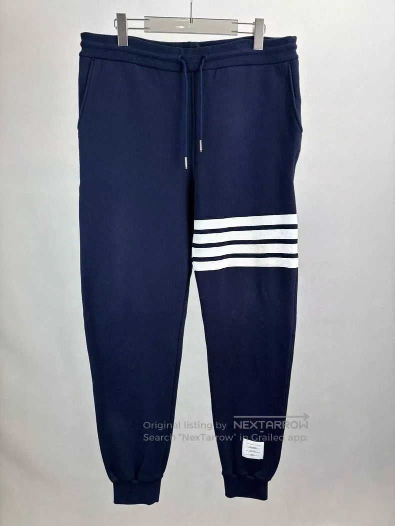Thom Browne Thom Browne size 5 Deep blue four-stripe sweatpants Size US 32 / EU 48 - 1 Thumbnail