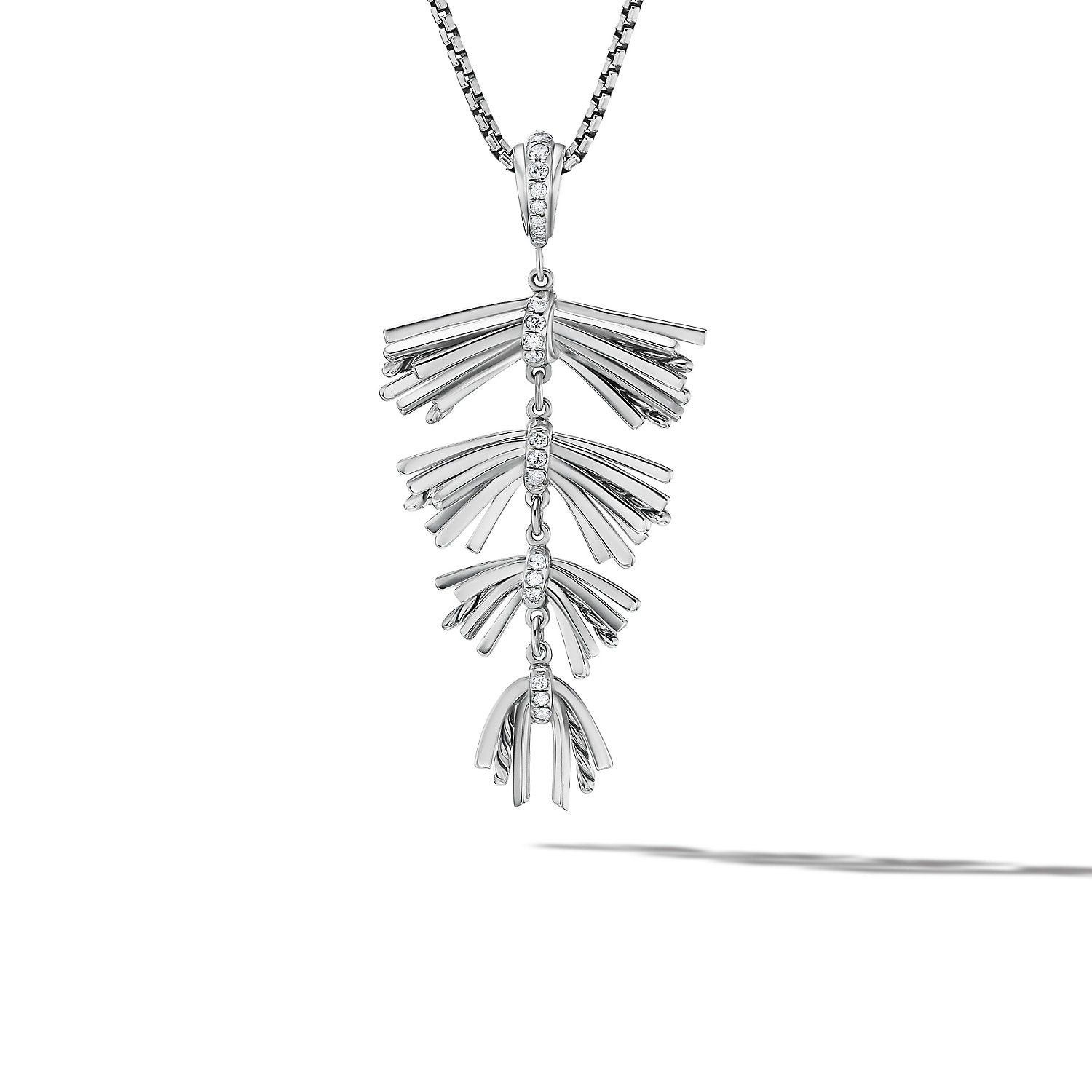 David Yurman o1w1db10526 N17281D Size:9/ Necklace in Silver With Diamond Size ONE SIZE - 1 Thumbnail