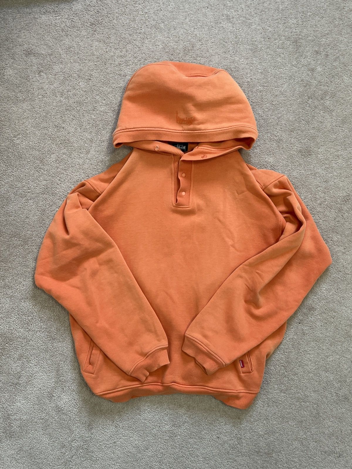 Orange Stussy Hoodie | Grailed