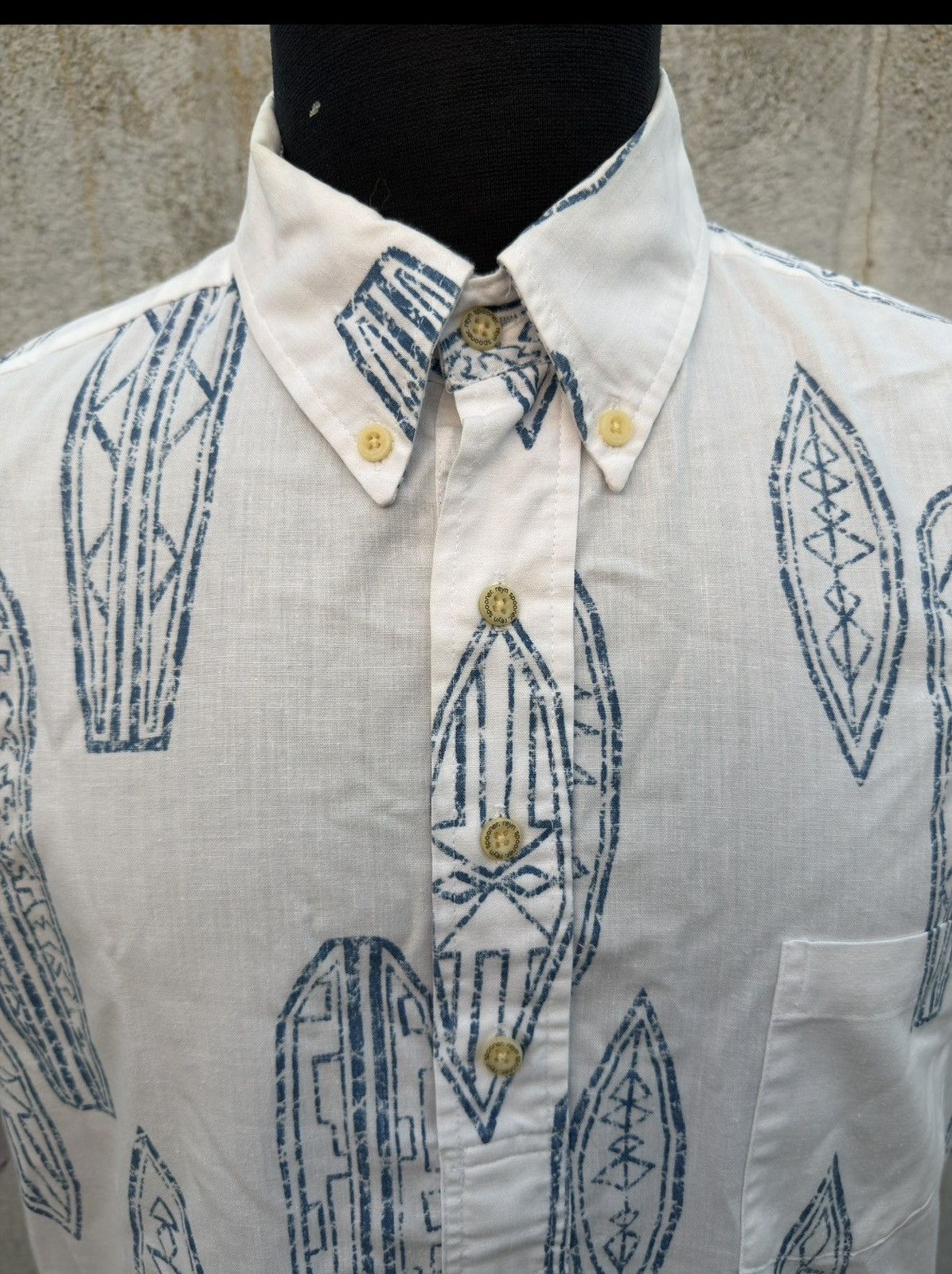 Reyn Spooner PreOwned Reyn Spooner White/Blue Hawaiian Print Men's L Size US L / EU 52-54 / 3 - 3 Thumbnail
