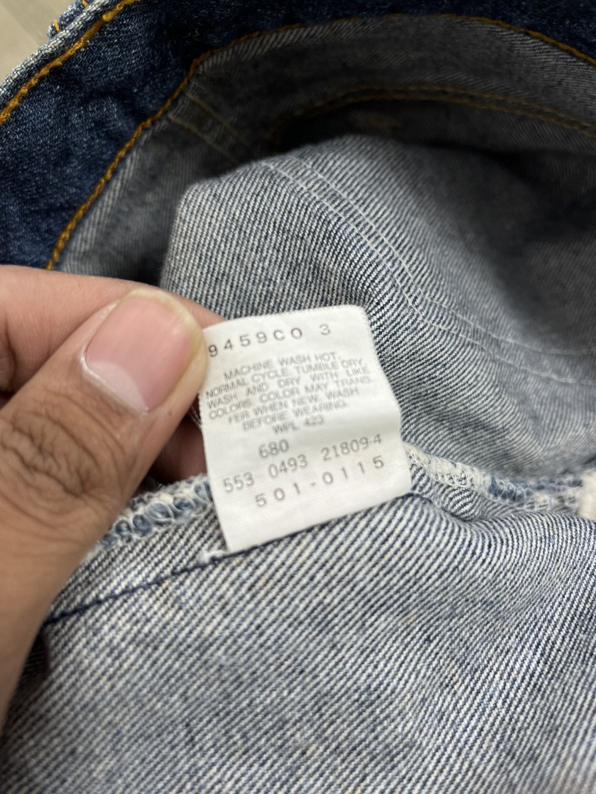 Levi's Vintage Clothing 🇺🇸1990s Vintage Levis 501 31x34 Straight Leg Blue Jeans Size US 30 / EU 46 - 11 Thumbnail