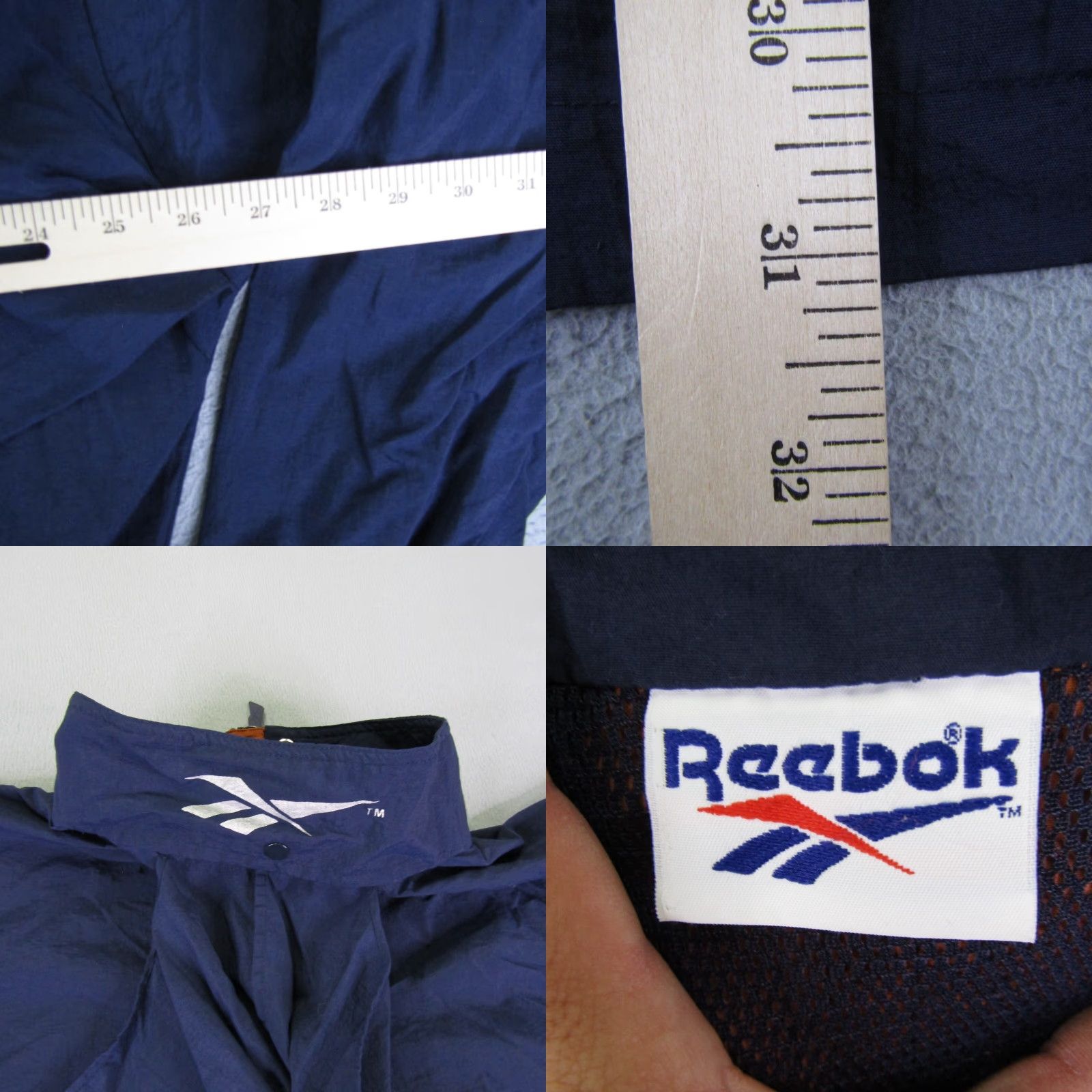 Reebok VINTAGE Reebok Jacket Men L Blue Windbreaker 90s Hooded Zip Full Zip Pockets Logo Regular Size US L / EU 52-54 / 3 - 8 Thumbnail