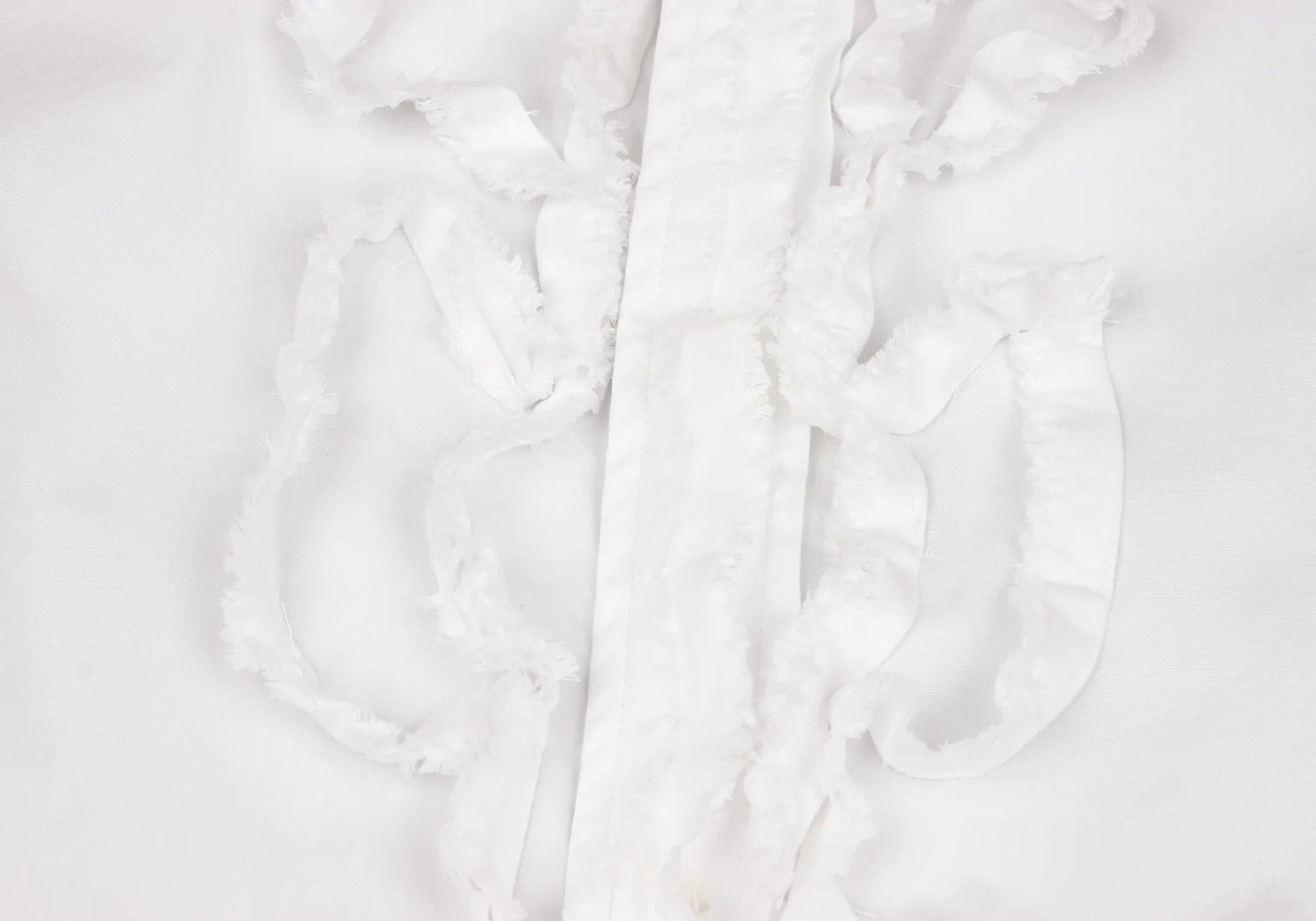 Yohji Yamamoto Yohji Yamamoto Cotton Frill Tape Shirt Size US L / EU 52-54 / 3 - 6 Thumbnail
