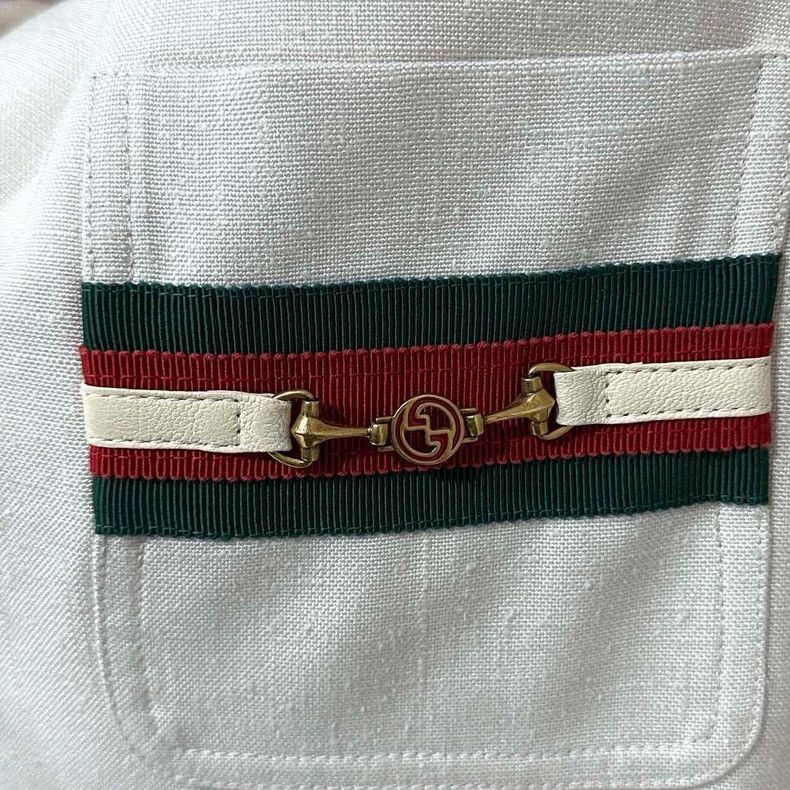 Gucci Gucci Horse buckle striped wrap-edged jacket 2506-Nextarrow Size XS / US 0-2 / IT 36-38 - 4 Thumbnail