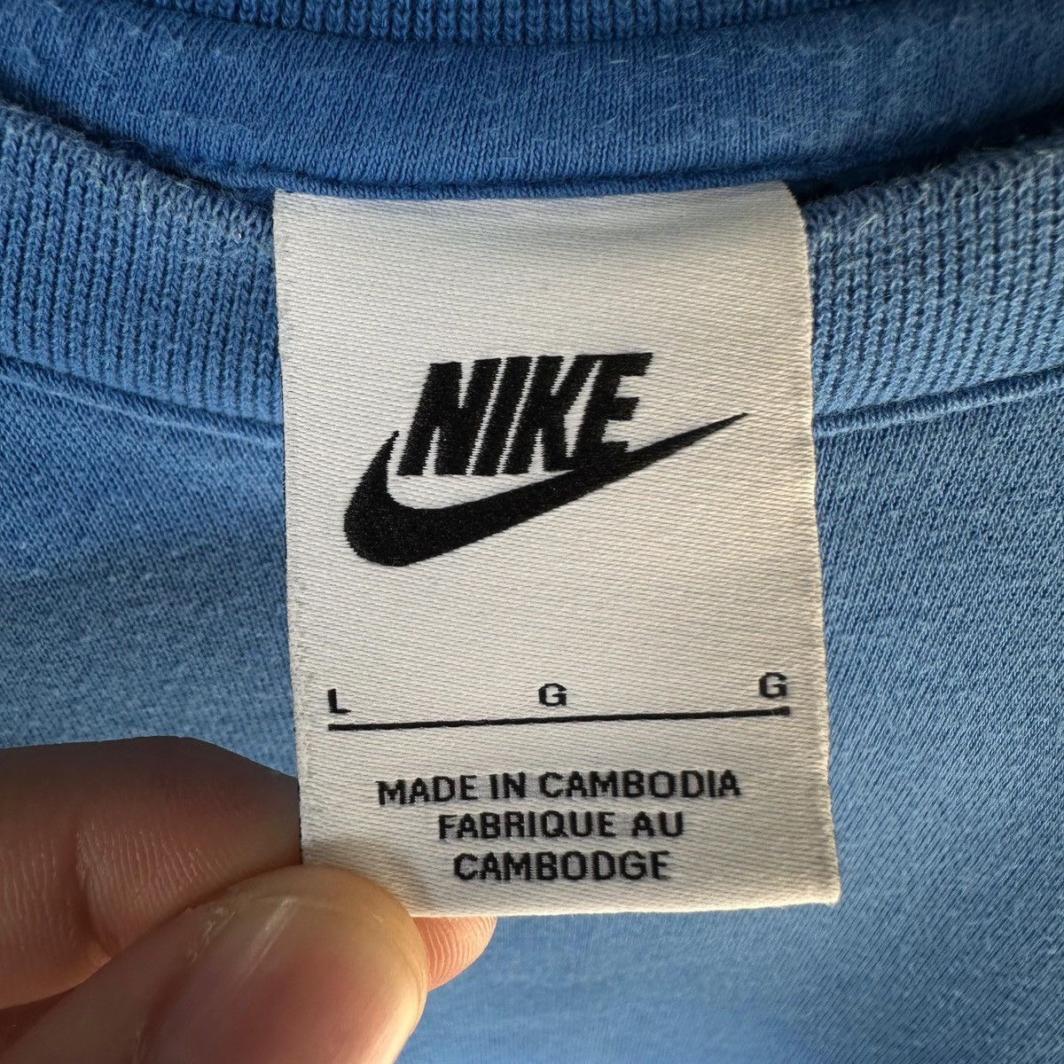 Nike Nike Crewneck Sweatshirt L Blue Fleece Pullover Swoosh Logo Size US L / EU 52-54 / 3 - 8 Thumbnail