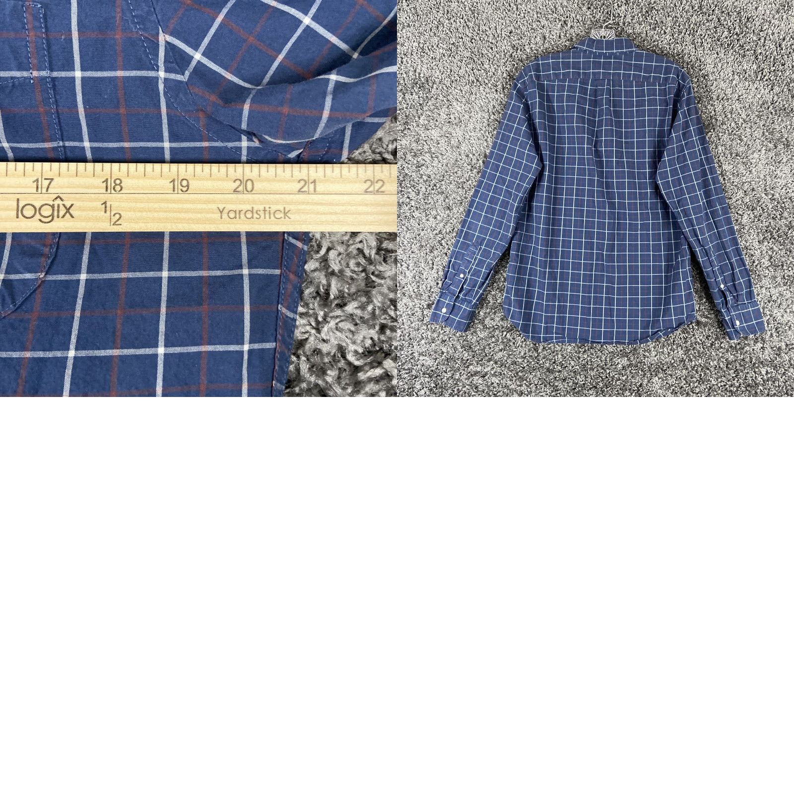 J.Crew J.CREW Men's Long Sleeve Blue Plaid Button-Up Shirt Size M Size US M / EU 48-50 / 2 - 8 Thumbnail