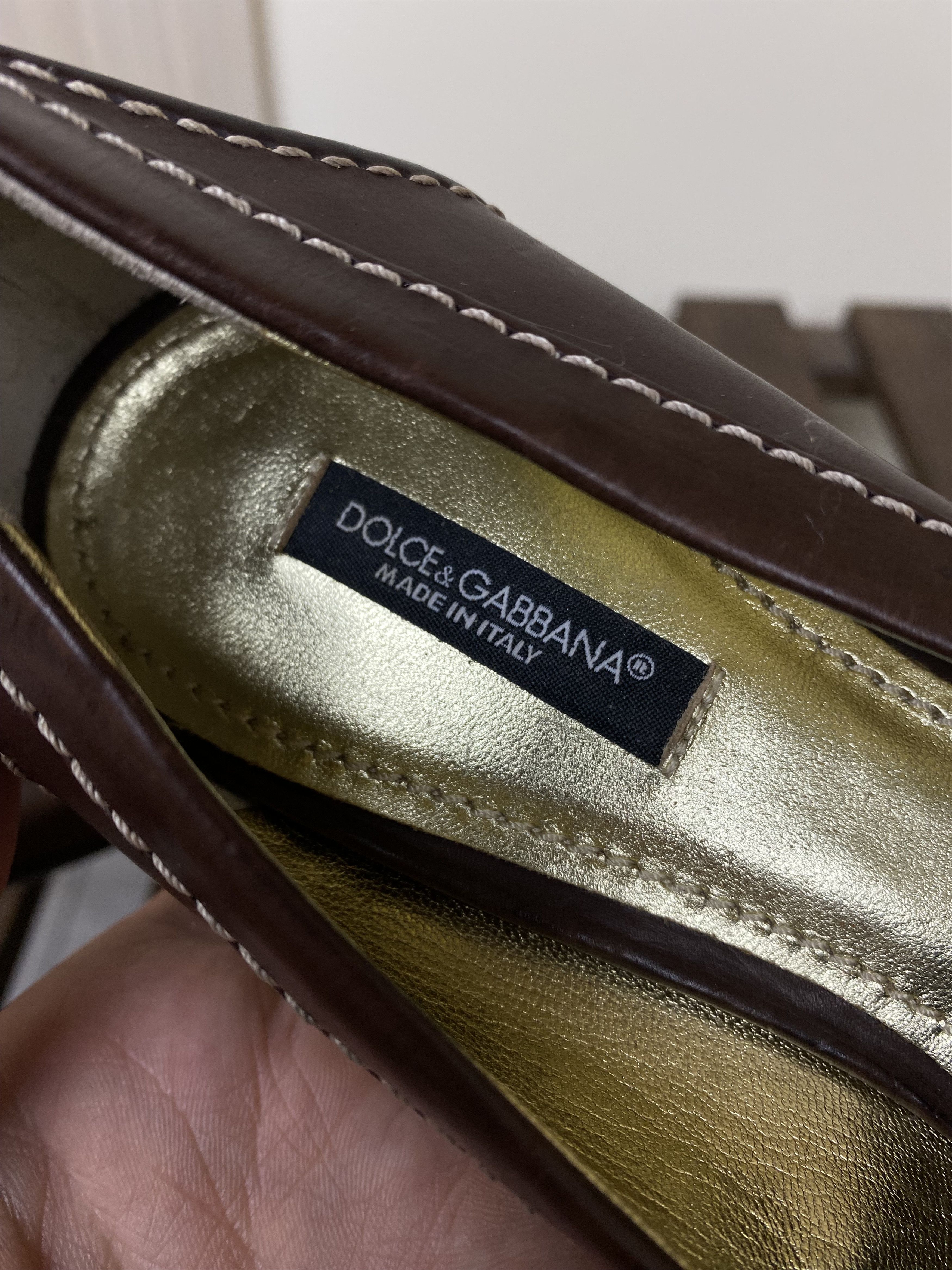 Dolce & Gabbana DOLCE & GABBANA DK BROWN SHOES W/FRINGE BUCKLE Size US 9 / IT 39 - 6 Thumbnail