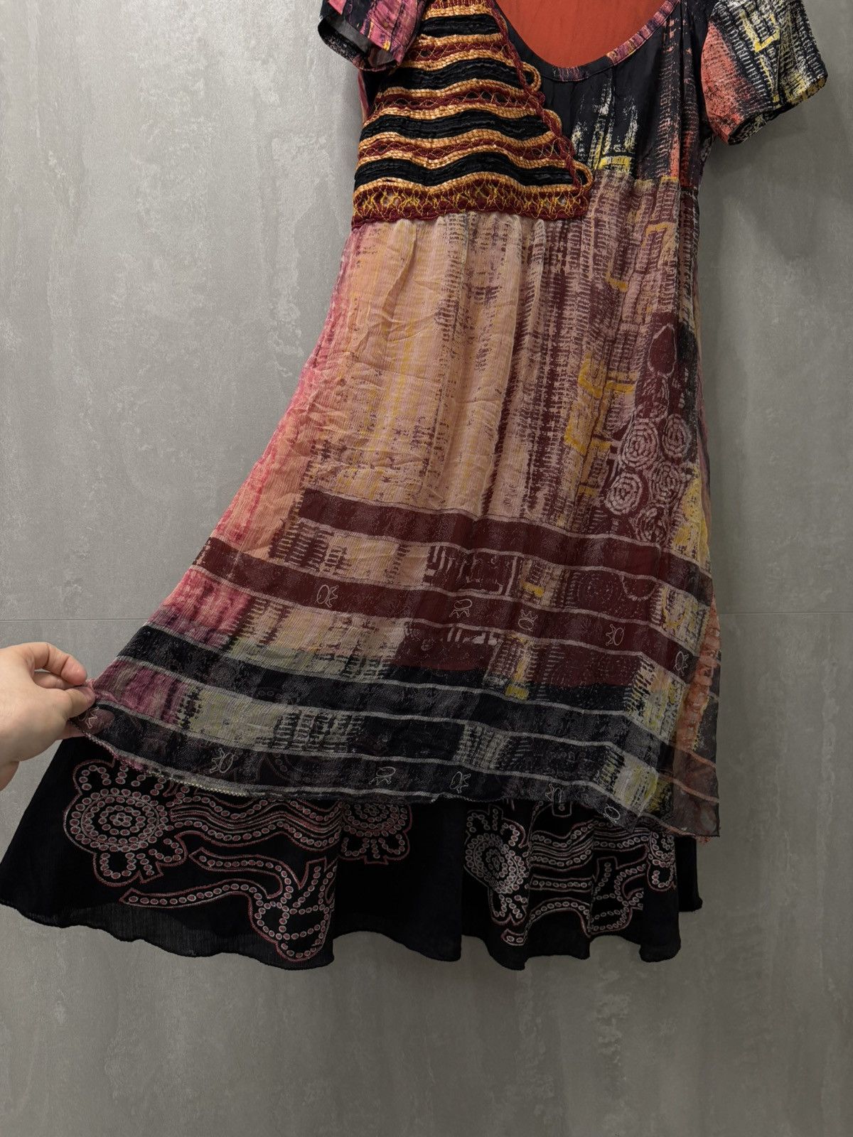 Other SAVE THE QUEEN Dress Bodycon Multicolor Print Shrot Sleeve Size XL / US 12-14 / IT 48-50 - 3 Thumbnail