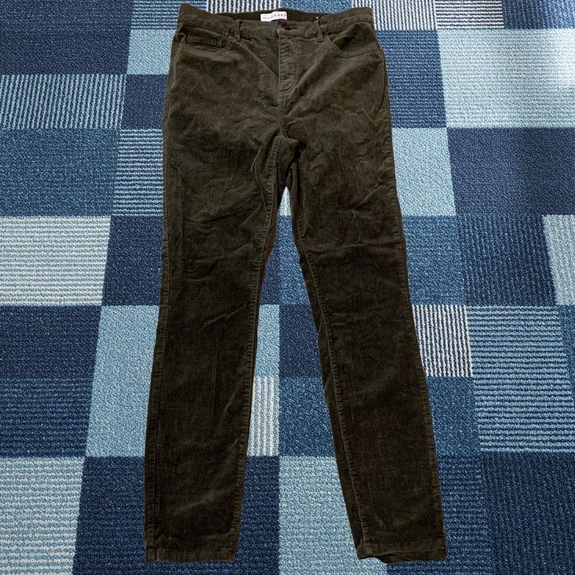 Loft Loft Women’s 8 Corduroy Pants - Olive High Waist Skinny 31x29/29in Inseam - 31" Waist, 5.5" Leg Opening - Casual Work Travel Slimming Stretch Pockets Size 30" / US 8 / IT 44 - 1 Thumbnail