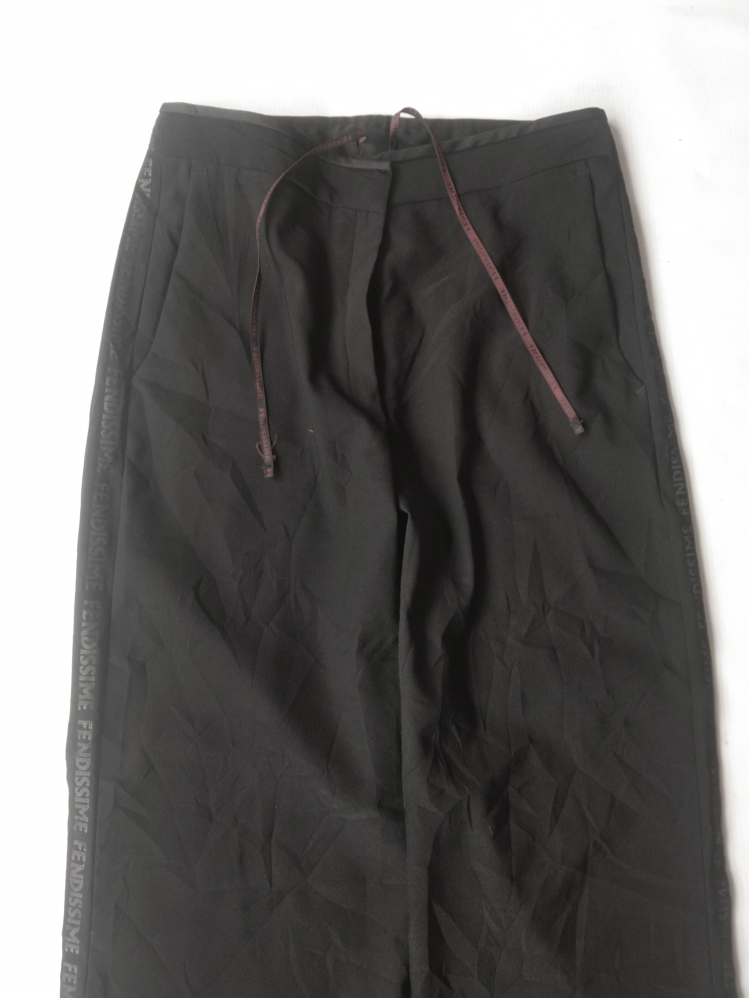 Fendi Fendi Fendissime with side line logo wide pants Size 28" / US 6 / IT 42 - 2 Thumbnail