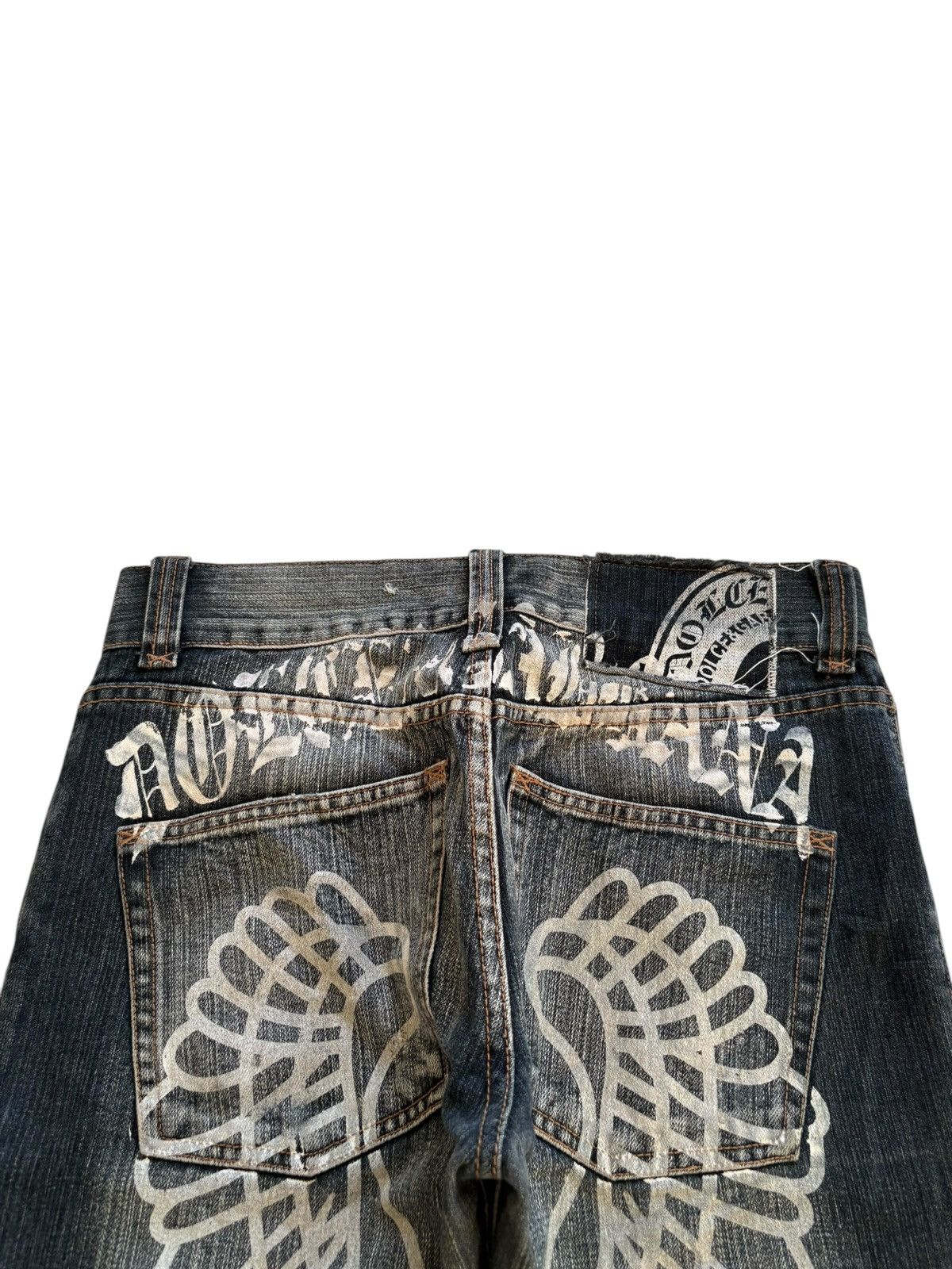 Dolce & Gabbana Vintage Dolce & Gabbana Mud Wash Spell Out Bootcut Jeans Size US 33 - 8 Thumbnail