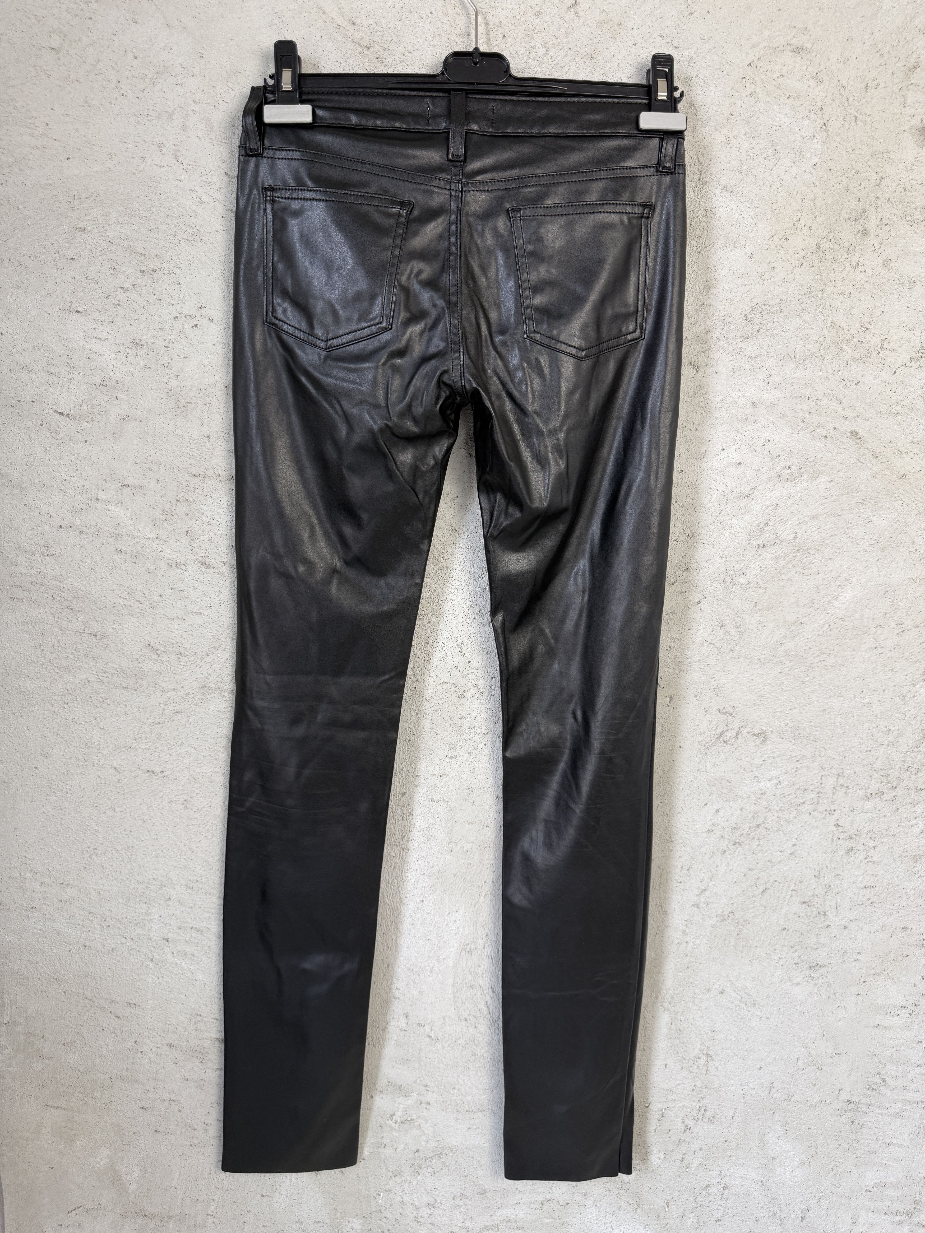 Acne Studios Acne Kex Plastic Black pants casual Size 25" / US 0 / IT 36 - 4 Thumbnail