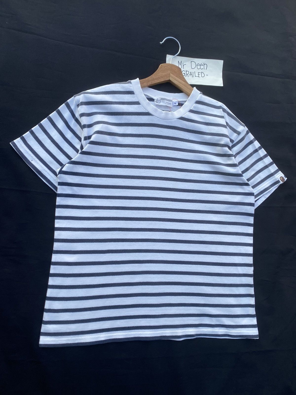 Bape Rare Vintage BAPE Stripes by Nigo Era Tshirt Size US S / EU 44-46 / 1 - 2 Thumbnail
