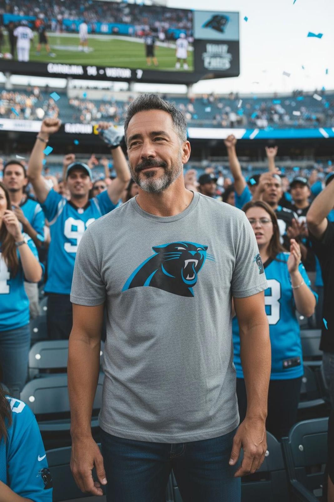Nike Nike Carolina Panthers Logo T-Shirt Size US XXL / EU 58 / 5 - 1 Thumbnail