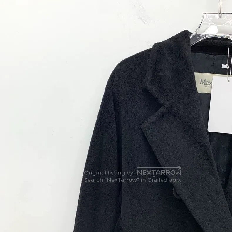 Max Mara Max Mara Black Woolen Collar Double Breasted Long Sleeve B Size XXS / US 00 / IT 34 - 3 Thumbnail