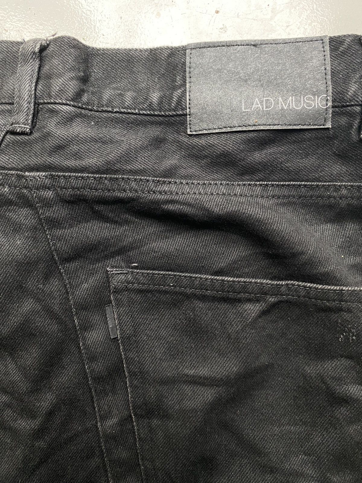 2000s Lad Musician waxed cropped denim pants Denim