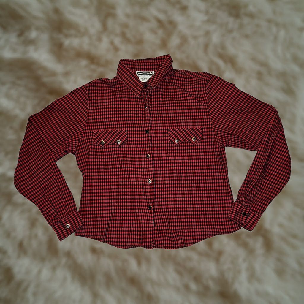 Vintage VINTAGE Panhandle Slim Western Shirt Juniors Medium Diamond Pearl Snap Sawtooth Pockets Size M / US 6-8 / IT 42-44 - 1 Thumbnail