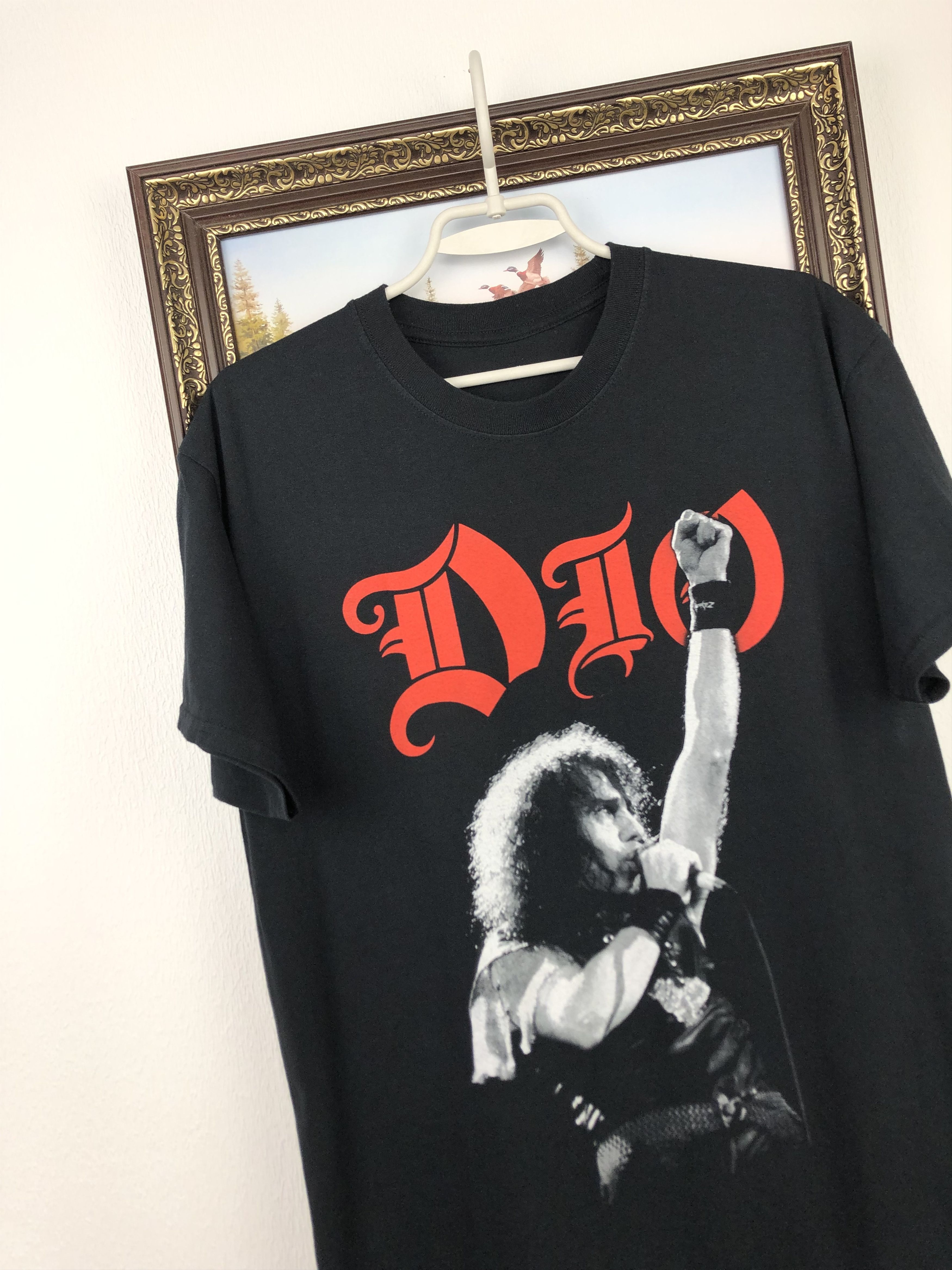 Band Tees Vintage Dio Tour Shirt Band Tee Over Print Black Mens Metal Size US M / EU 48-50 / 2 - 3 Thumbnail